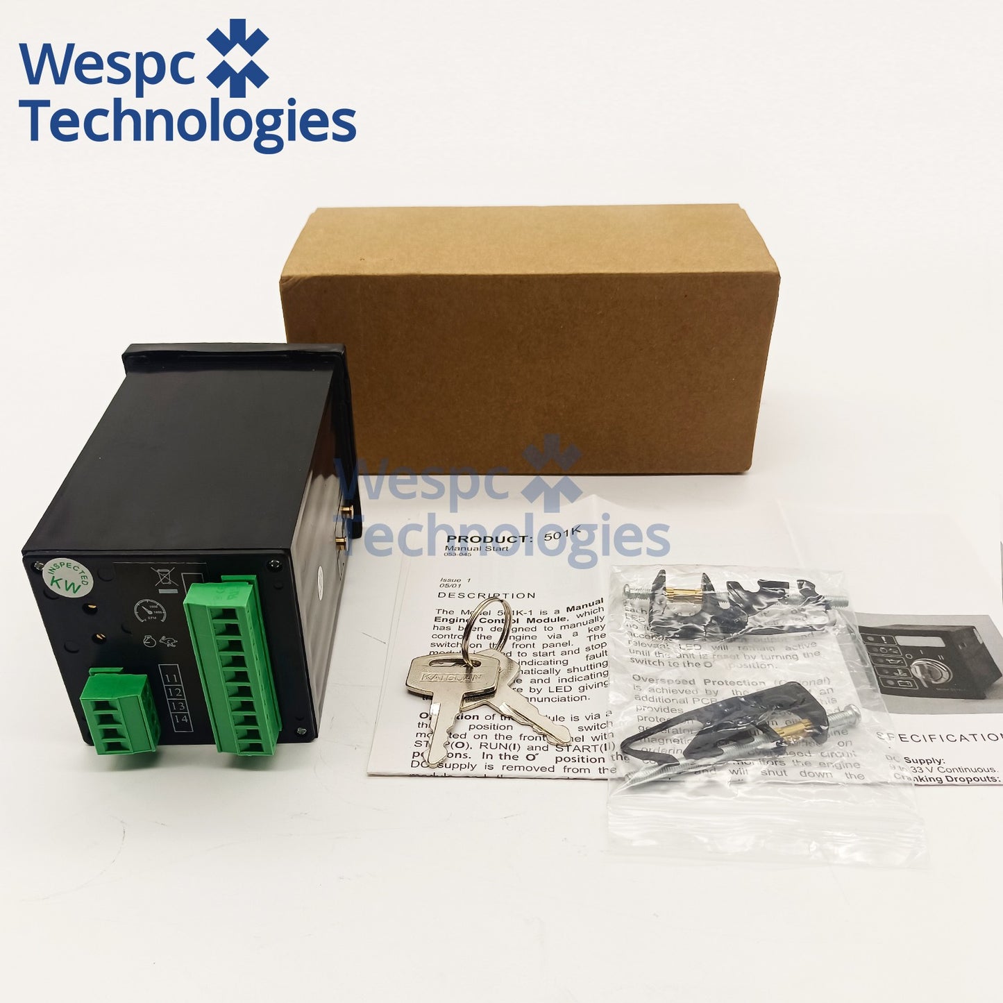 501K Generator Control Module Manual Key Switch Engine Controller Replacement for Deep Sea 501K Diesel Generator Parts