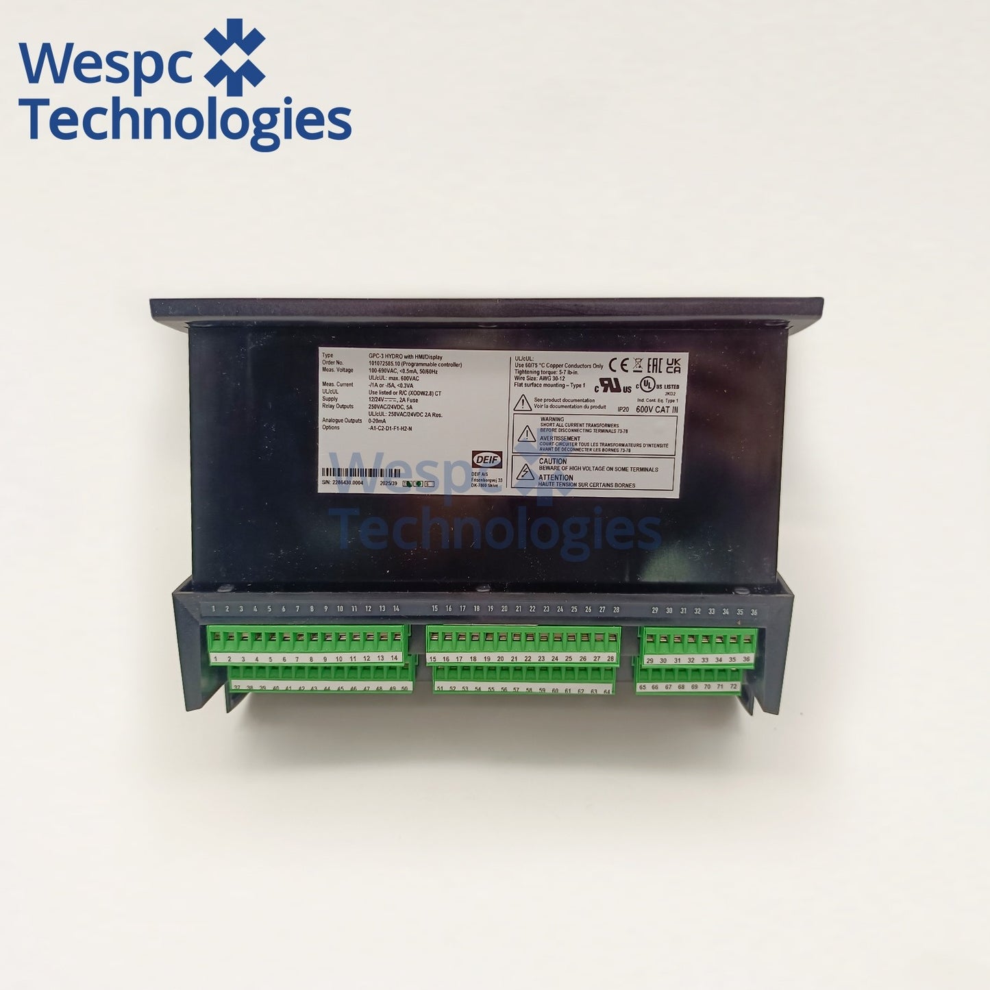 Genuine DEIF GPC-3 Hydro Diesel Generator Set Control Panel Spare Parts