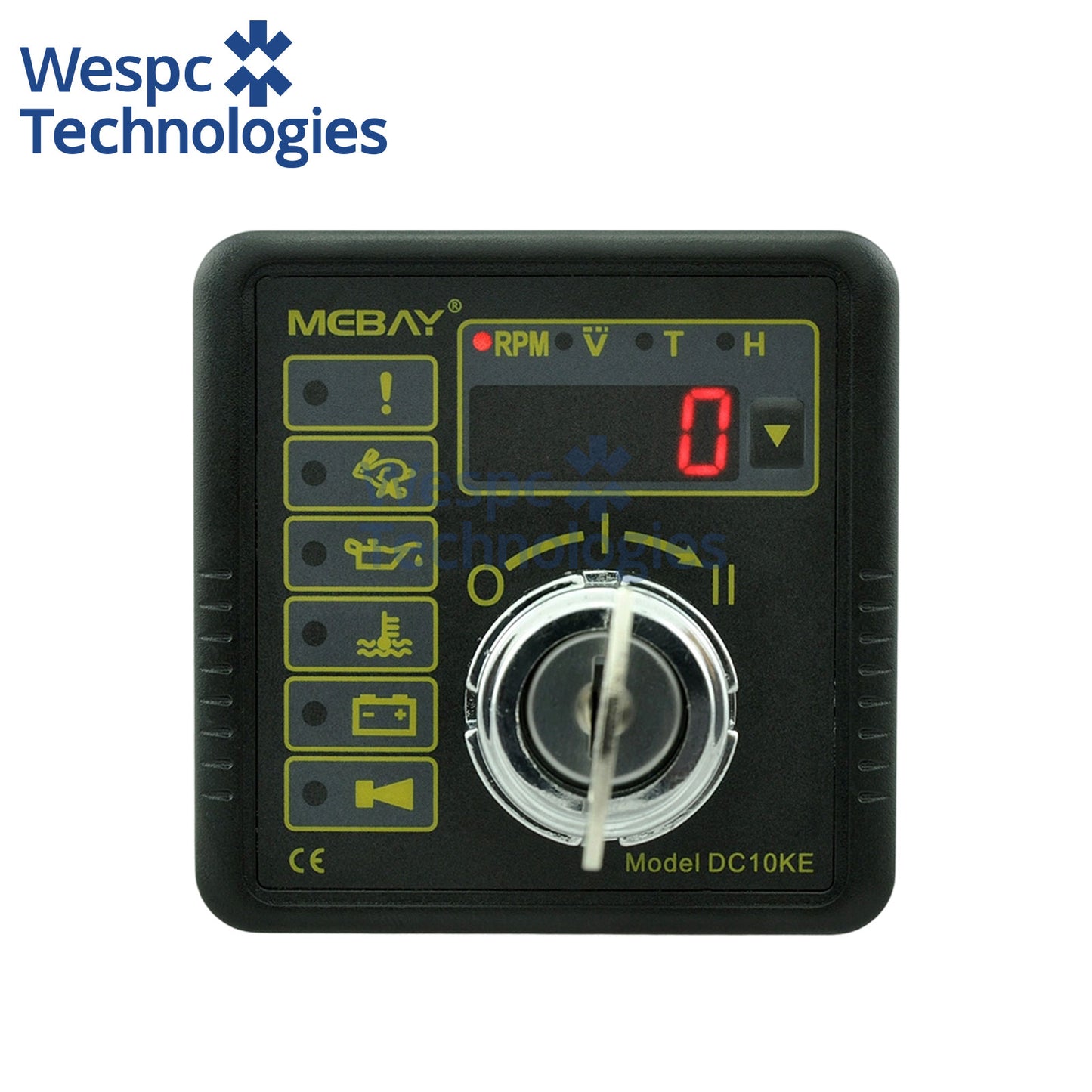 Original Genuine Mebay DC10KE Manual Start Generator Controller Key Switch Genset Control Module RPM Battery