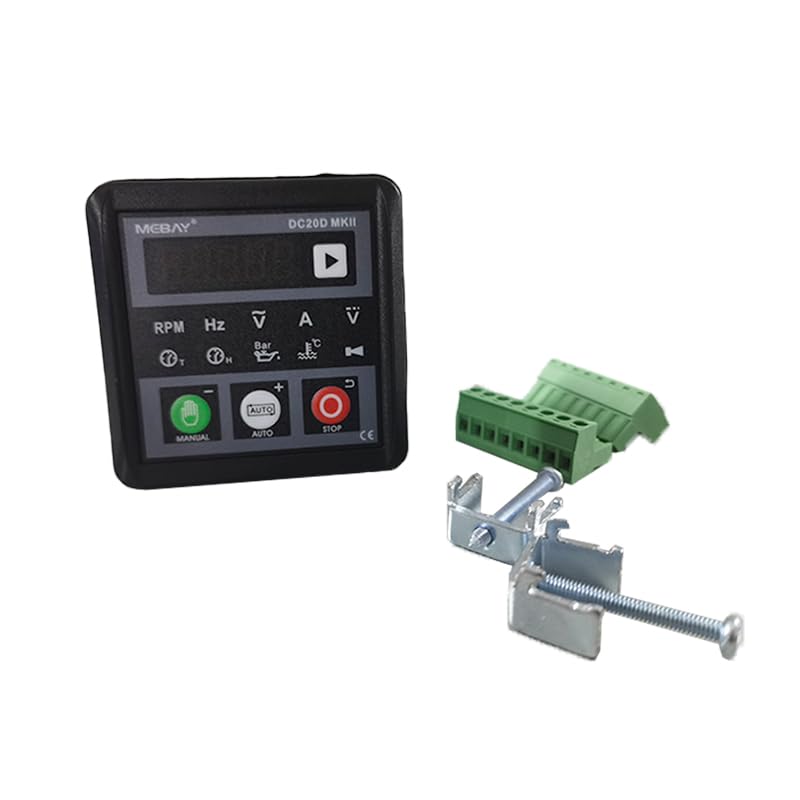 Genuine Mebay DC20D MKII Generator Controller Electronic Generator Controller Module Control Panel Fit for Engine or Generator Auto Start/Stop Protection and Alarm Indication