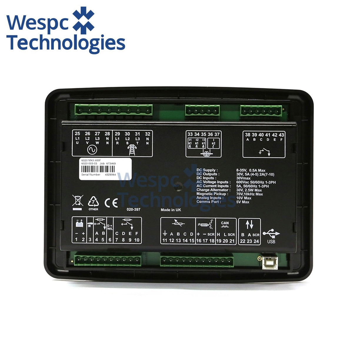 Original Deep Sea DSE6020 MKII Generator Controller Auto Mains Control Module
