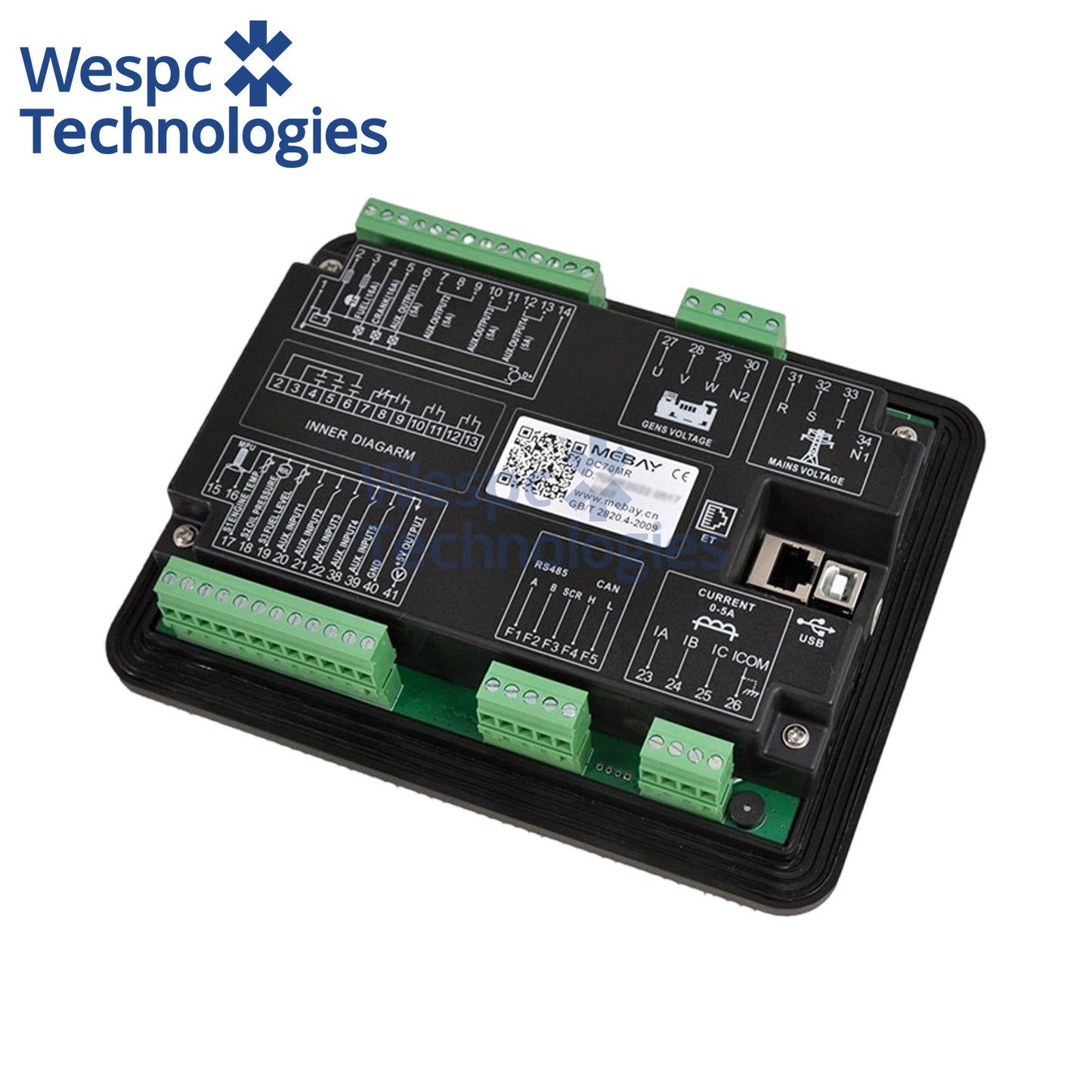Original Genuine Mebay DC70MR Ultra-Low Temperature Genset Controller Generator Controller 4.3inch