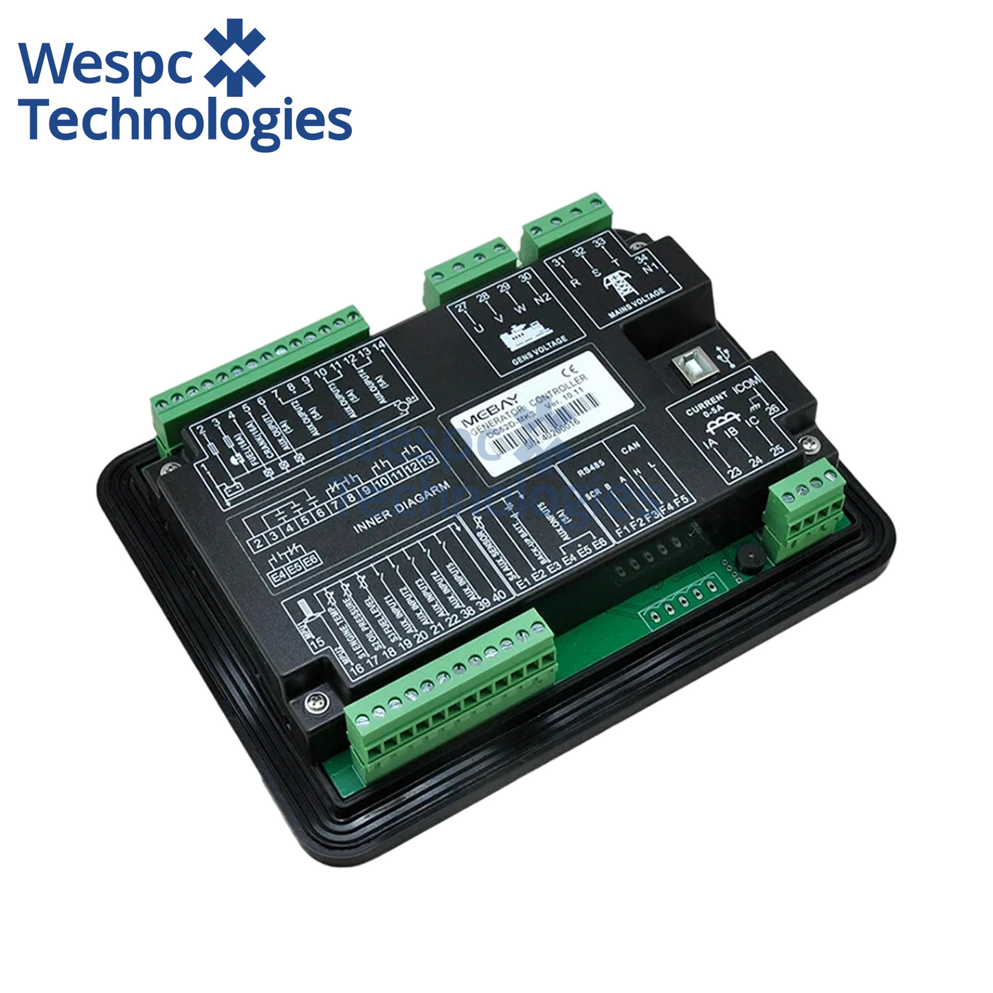 Original MEBAY DC50D MK3 Genset Controller 3.5 Inch LCD Single Unit Auto Start Stop DC50D MKIII Control Module