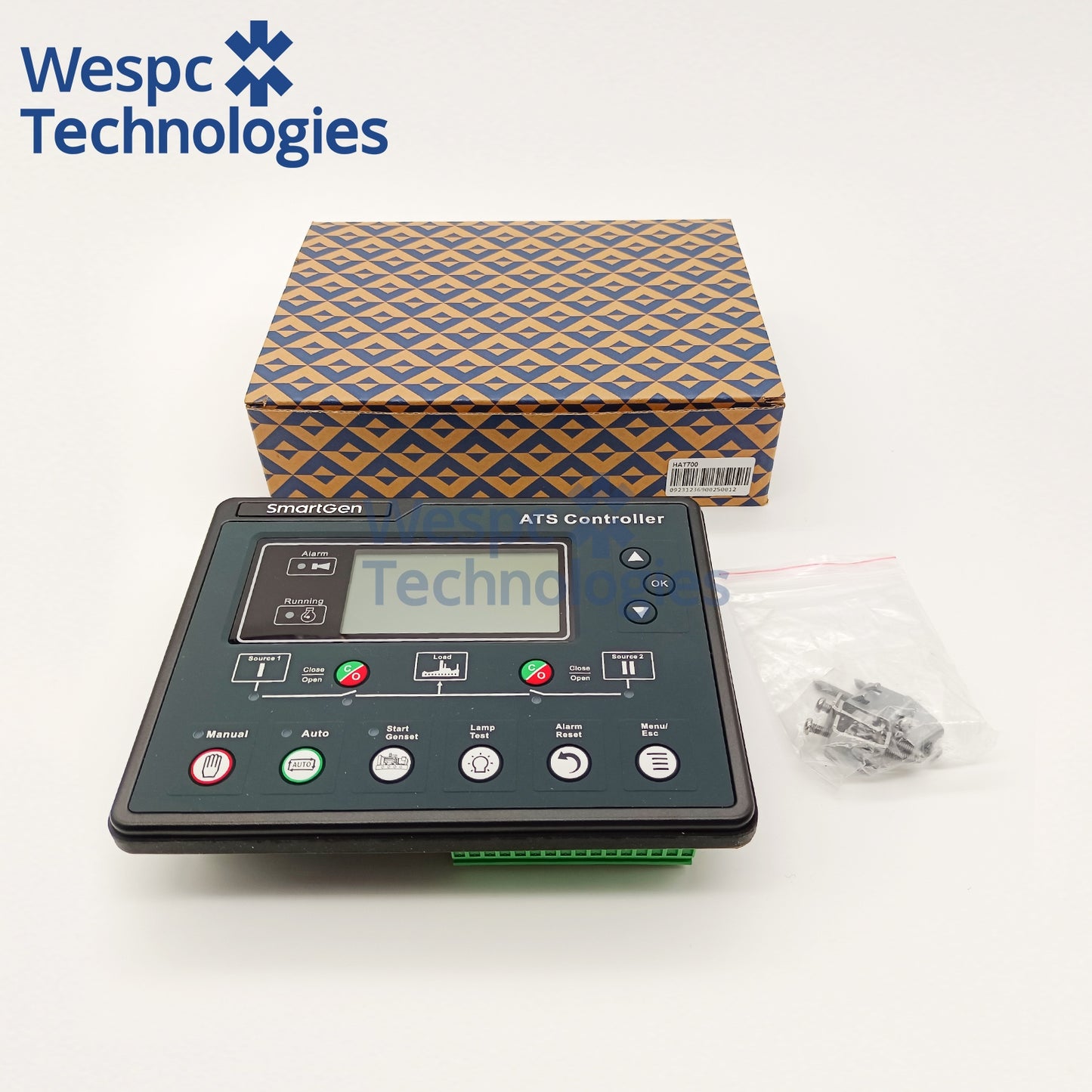Original SmartGen HAT700 ATS Controller Intelligent Dual-Supply Module Generator Controller
