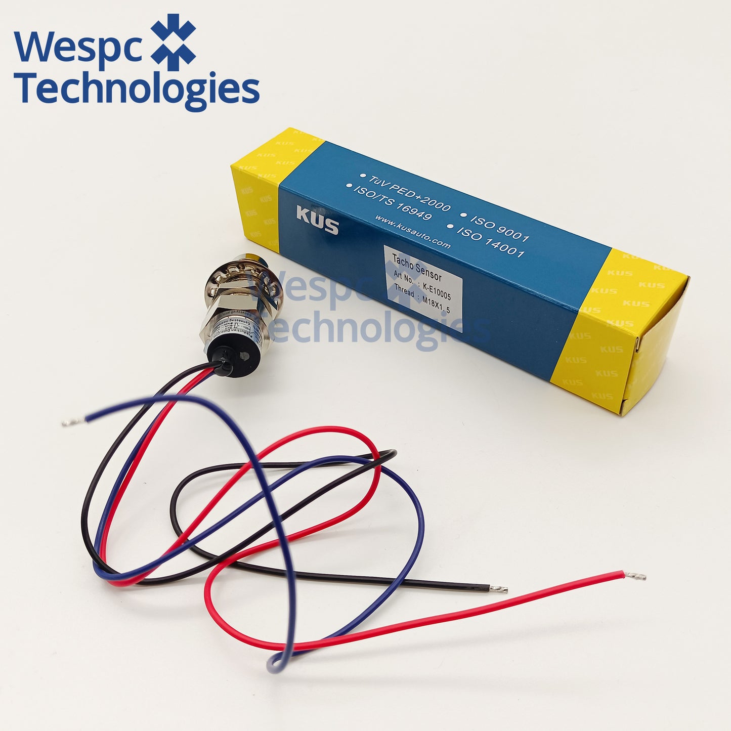 Original Kus Three-Wire Holzer Tacho Sensor KE10005 Sensor 8-32V Thread M18x1.5 Active Pulse RPM Probe For Diesel Generator