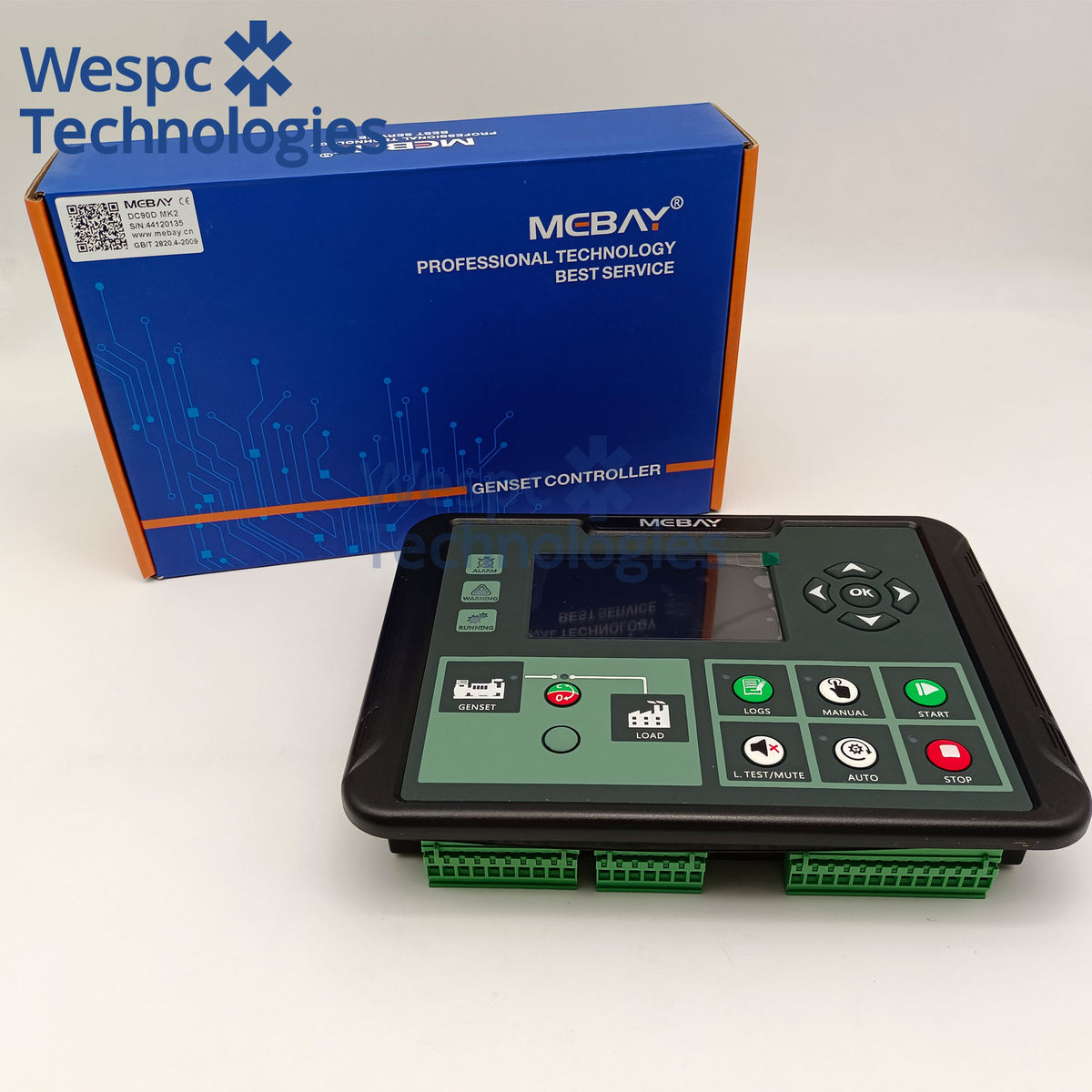 Original Mebay DC90D MK2 AMF Generator Controller 4.3" TFT LCD Auto Mains Failure Generator Control Panel