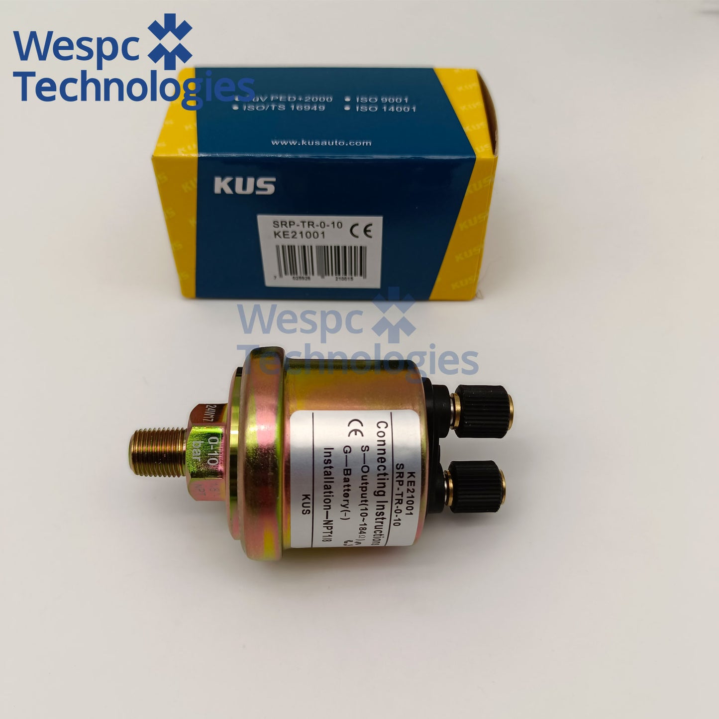 Original KUS KE21001 Oil Pressure Sensor VDO 360-081-032-014C 1/8NPT Diesel Generator Parts