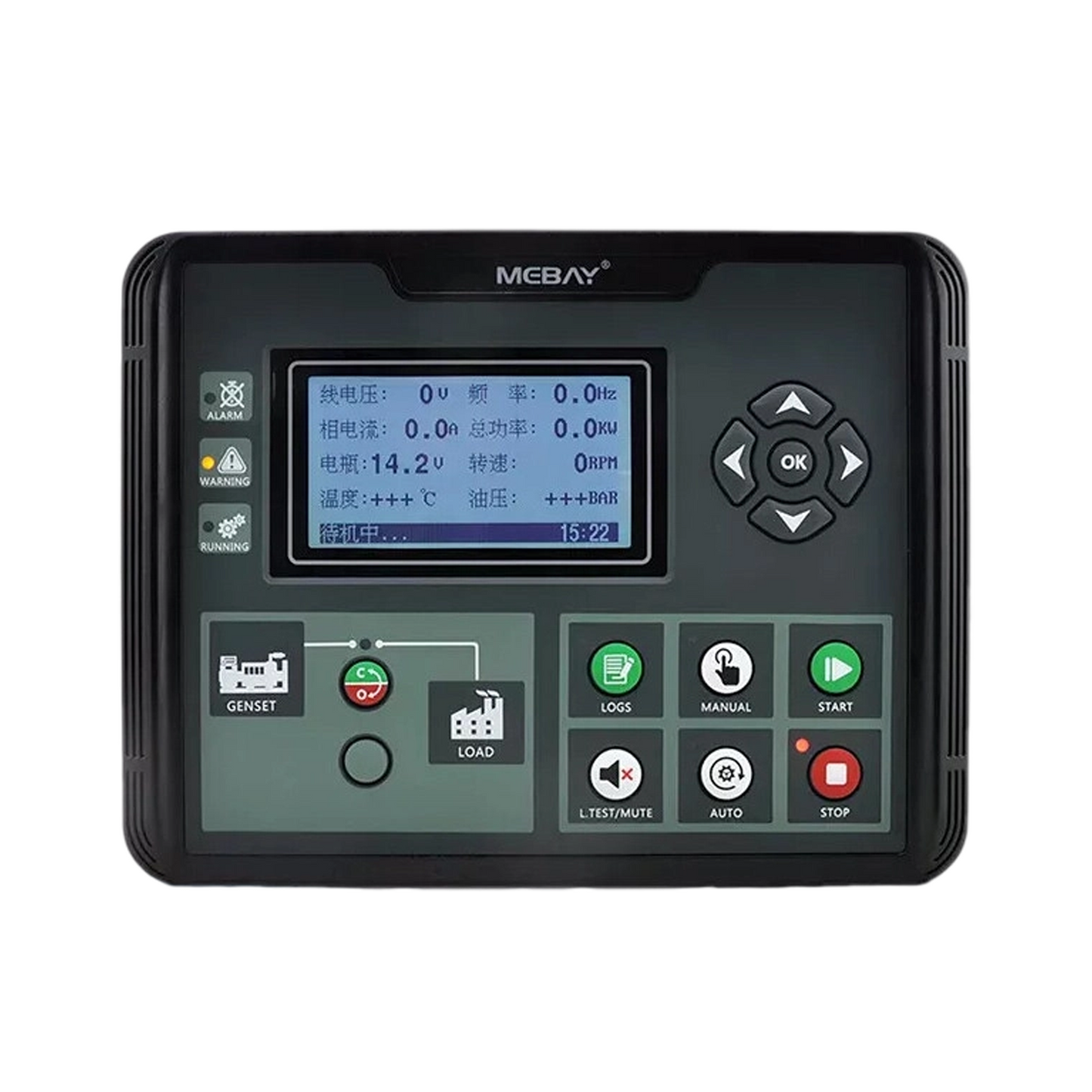 Original MEBAY DC50D MK3 Genset Controller 3.5 Inch LCD Single Unit Auto Start Stop DC50D MKIII Control Module