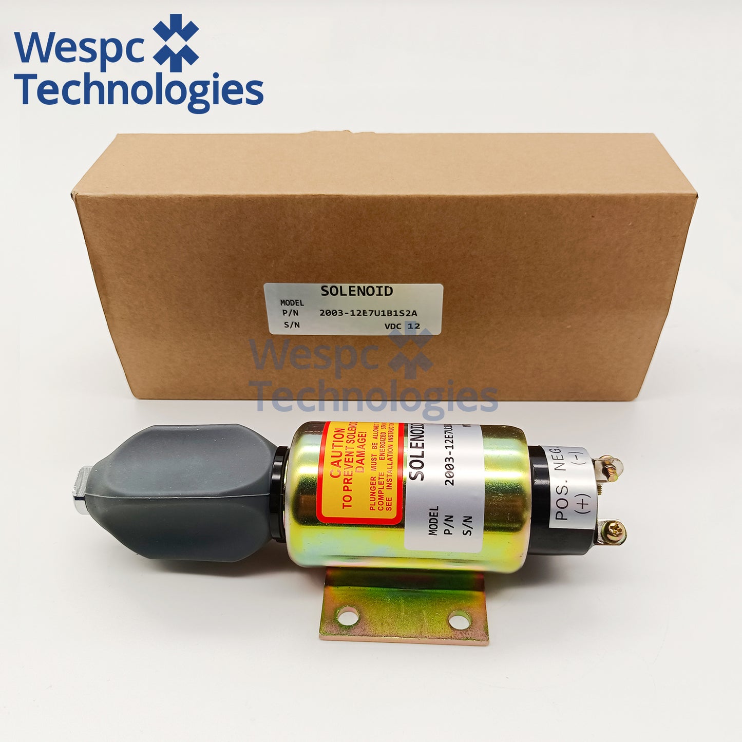 2003-12E7U1B1S2A 12V Fuel Shutoff Solenoid Valve Replace SA-4275 Woodward 2000 Series Diesel Engine Stop Solenoid