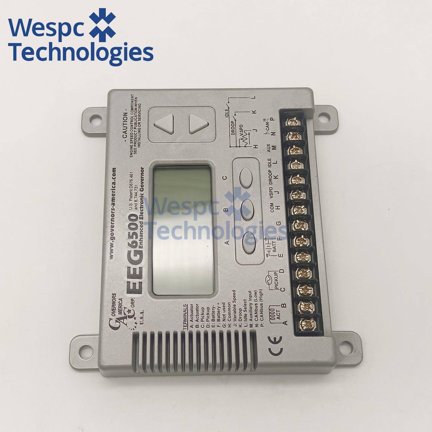 Original EEG6500 Digital Electronic Speed Generator Controller 12V/24V Multi-V DC LCD Display Diesel Gas Engine Speed Control Replace ESD5500E