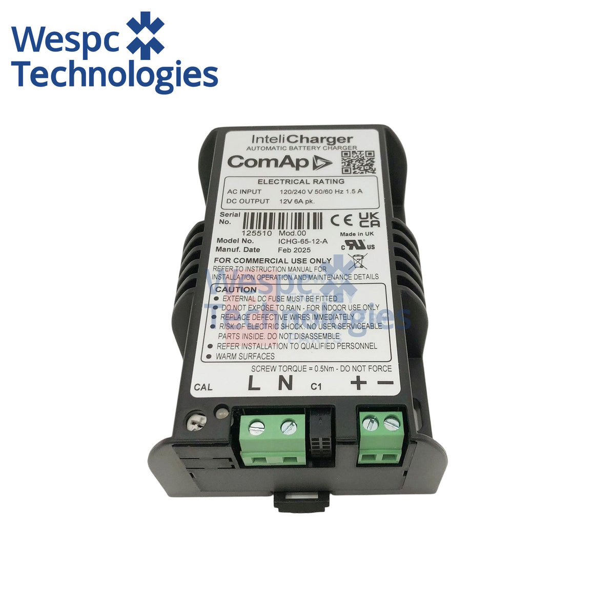 Original ComAp InteliCharger 65 12-A F 12V 6A Three Stage Automatic Battery Charger
