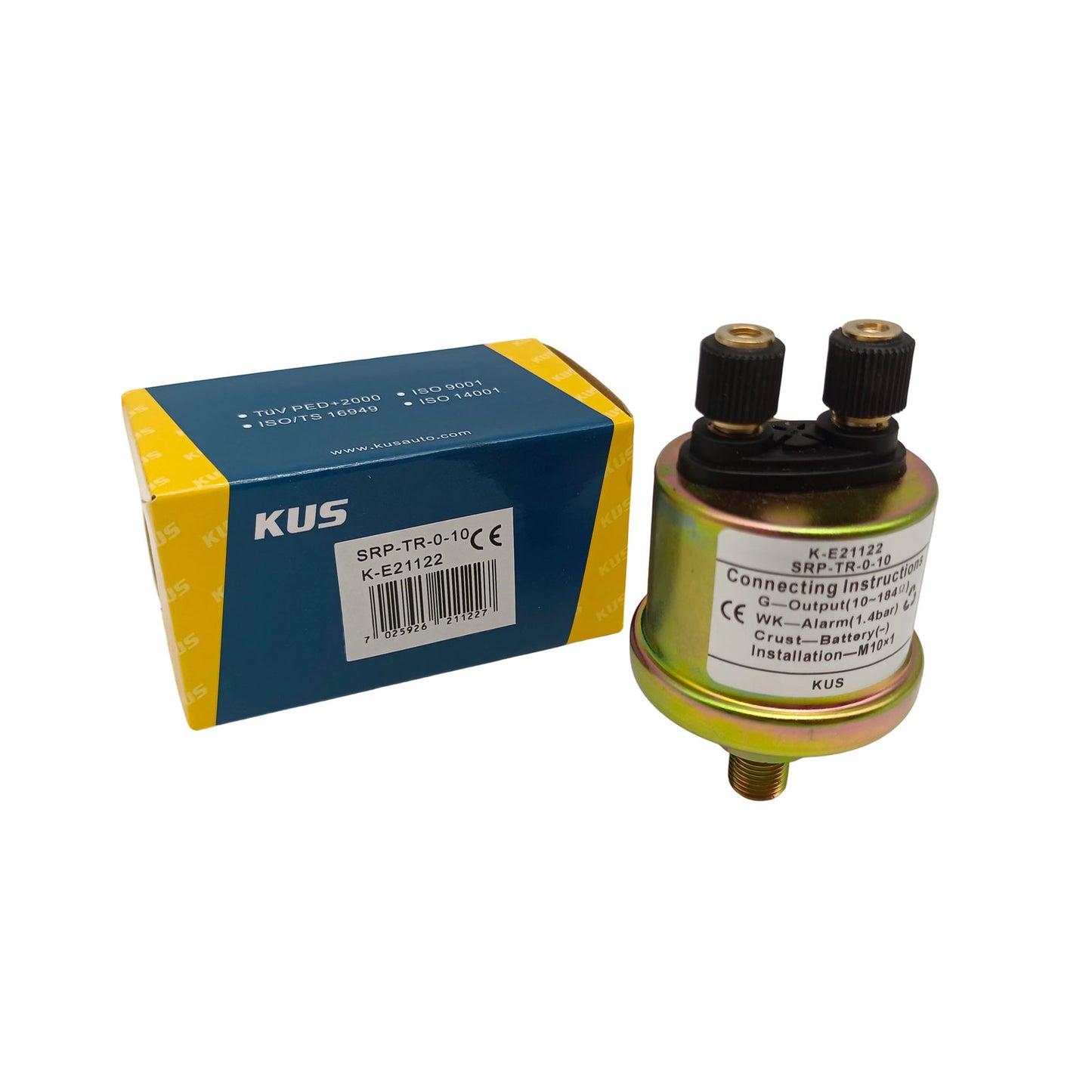 Original KUS K-E21122  Oil Pressure Sensor KE21122 With Alarm 1.4bar Thread VDO Compatible Generator Engine Spare Part