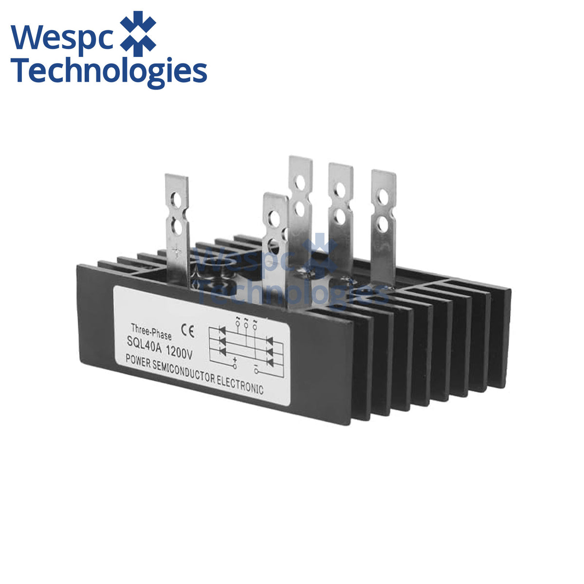 SQL40A Three Phase Power Semiconductor Electronic 1200V 40A Alternator Diode Rectifier for Diesel Generator