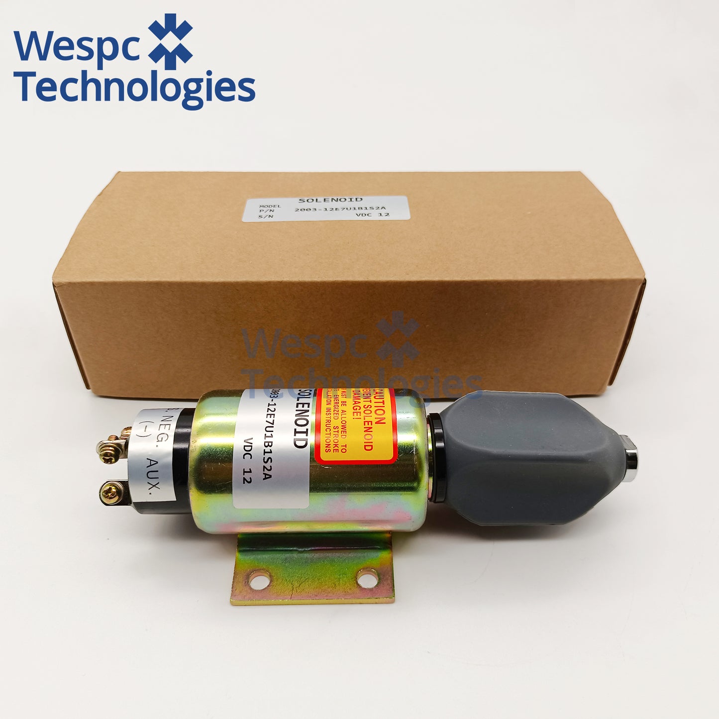 2003-12E7U1B1S2A 12V Fuel Shutoff Solenoid Valve Replace SA-4275 Woodward 2000 Series Diesel Engine Stop Solenoid