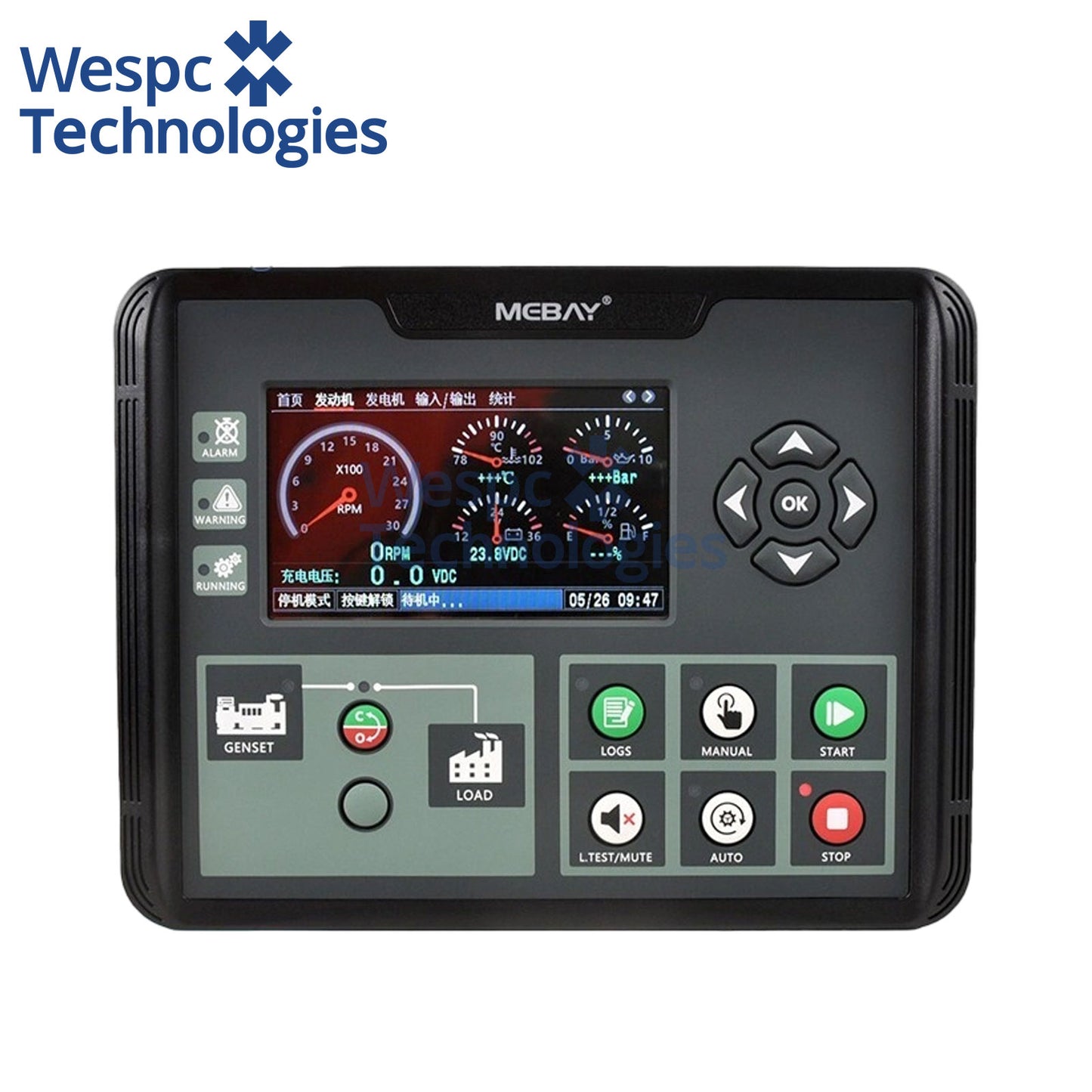 Original Genuine Mebay DC70MR Ultra-Low Temperature Genset Controller Generator Controller 4.3inch