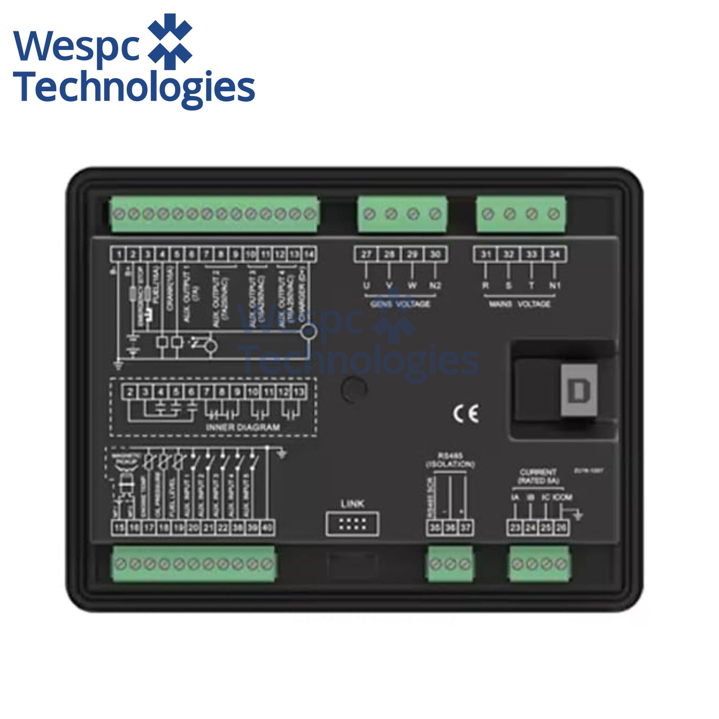 Original Smartgen HGM6120UC Diesel Generator Genset Control Panel Setwith LCD Display Controller