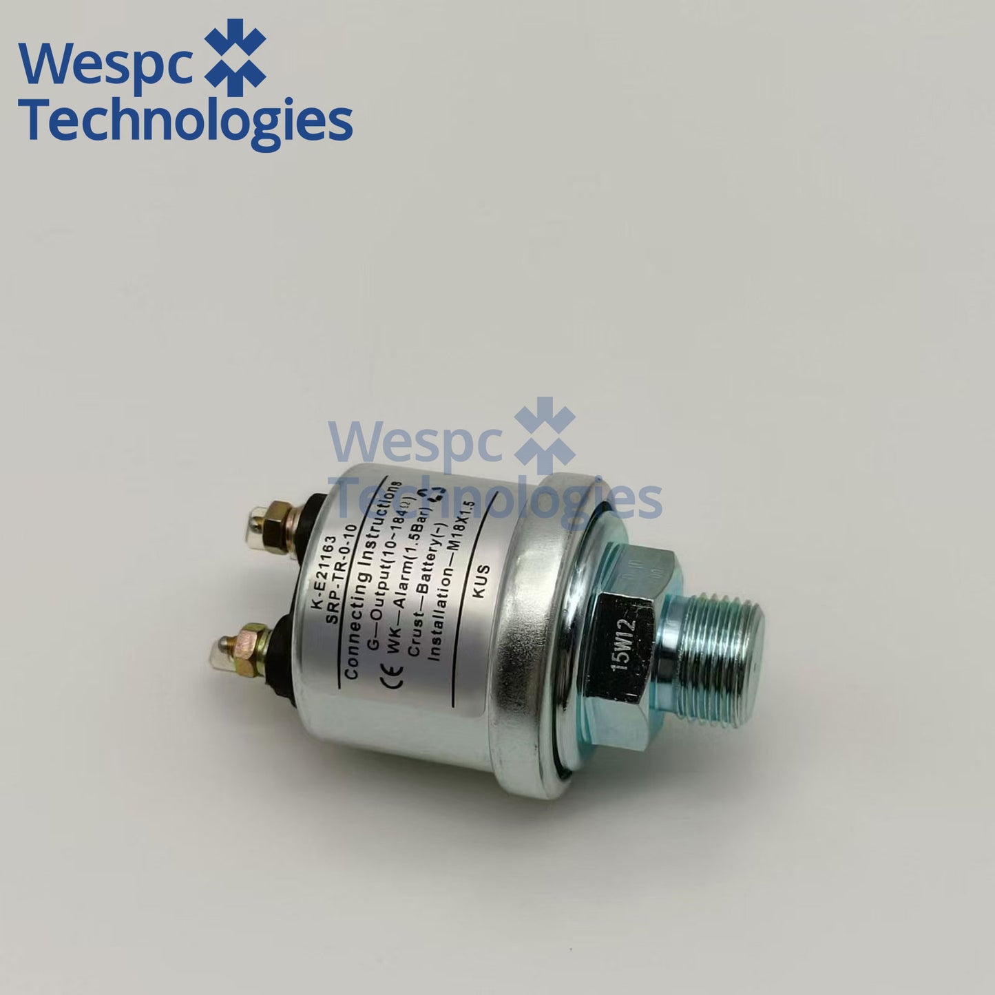 Original KUS KE21163 Mechanical Oil Pressure Sensor 1.5Bar M18×1.5 Metric Thick Thread Dual M4 Screw Terminal with Alarm