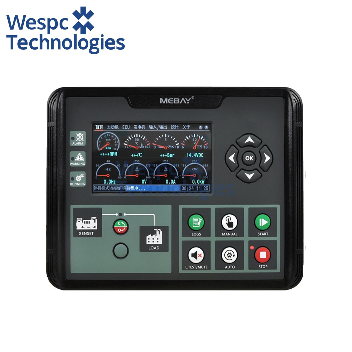 Original Mebay DC70MR MK3 Low Temperature Diesel Genset Controller Auto Start Control Panel
