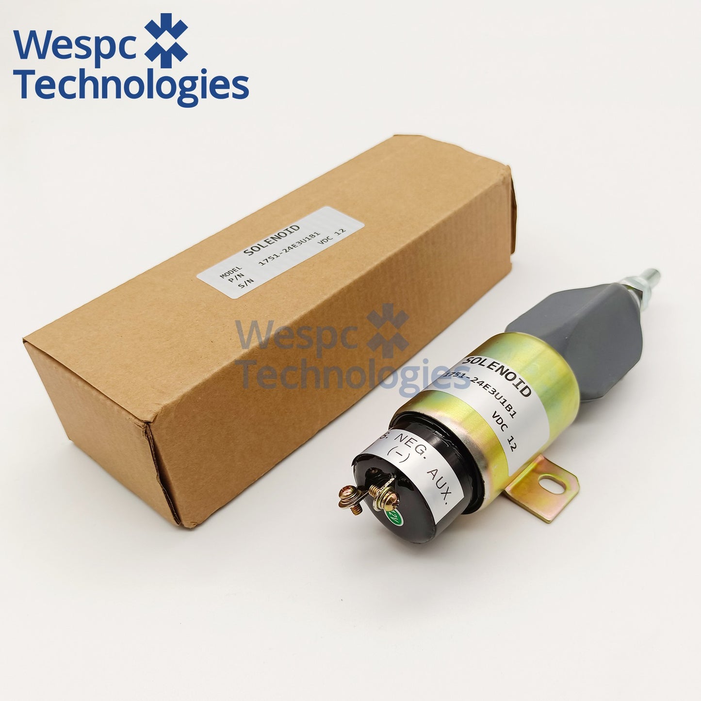 1751-24E3U1B1 Diesel Fuel Shutoff Solenoid Valve 24V Replace SA-3844 Fuel Stop Solenoid for Diesel Engine Generator