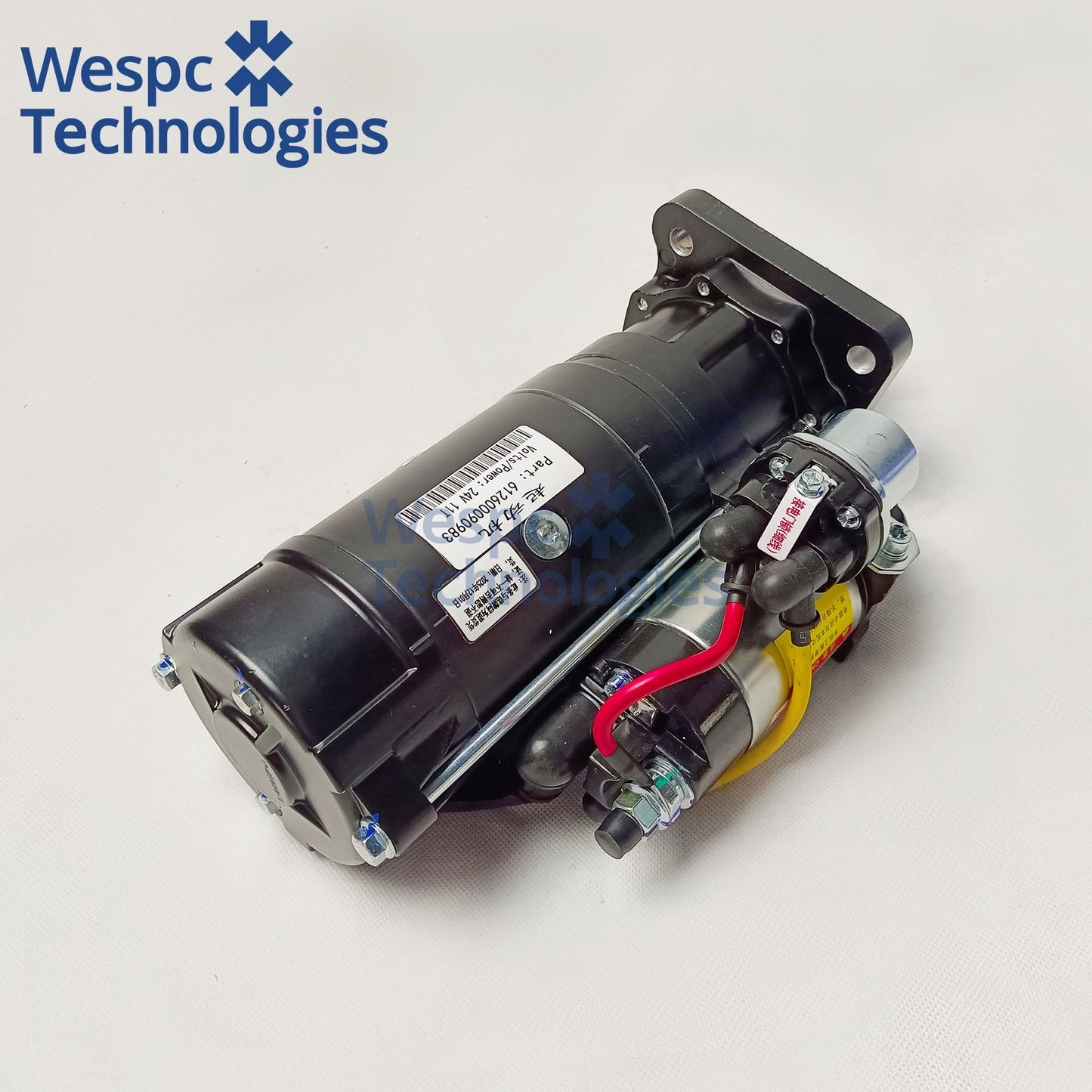 24V Starter Motor 612600090983 Engine Starting Motor Replacement for Weichai WD615 WP10 Sinotruk HOWO Shacman Truck