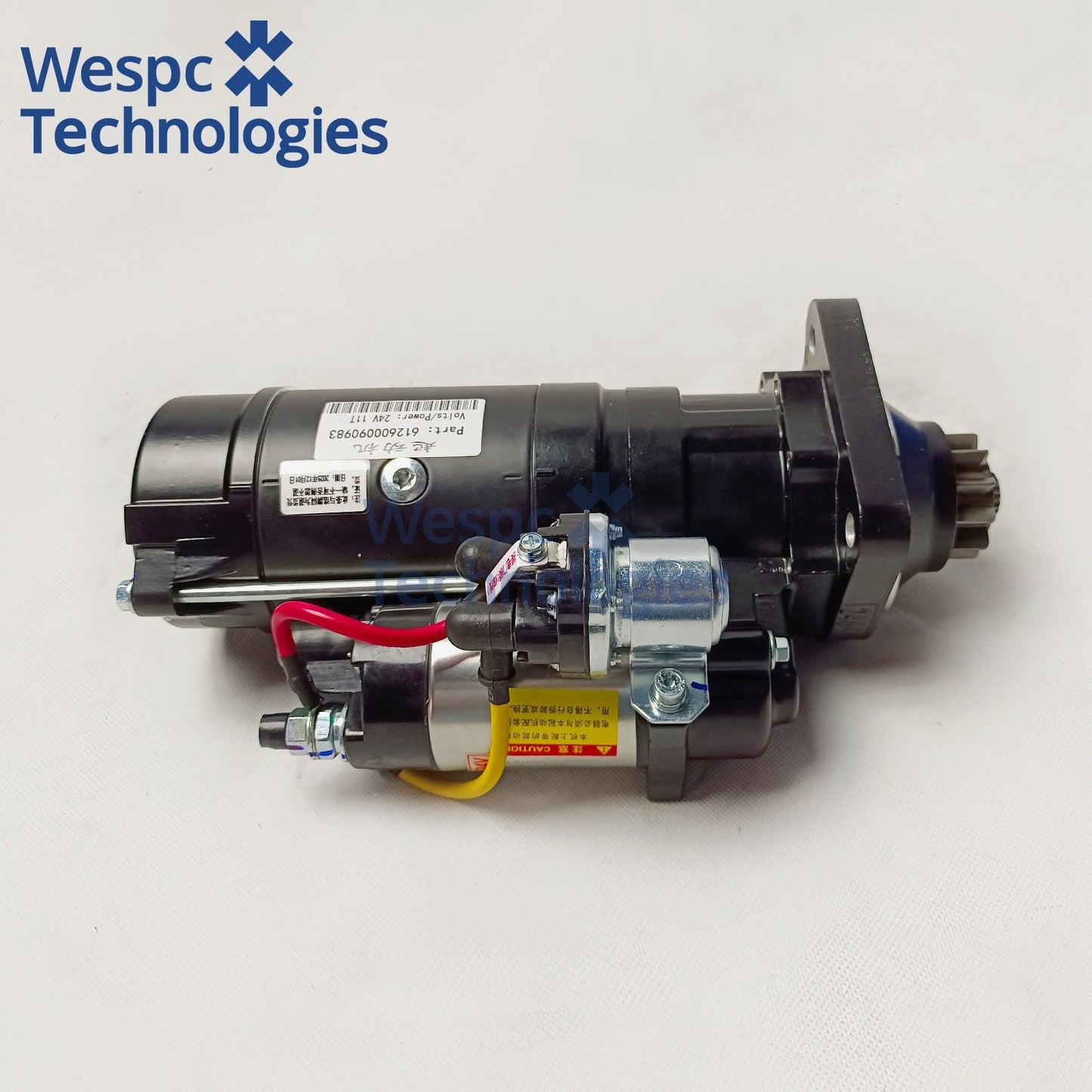 24V Starter Motor 612600090983 Engine Starting Motor Replacement for Weichai WD615 WP10 Sinotruk HOWO Shacman Truck