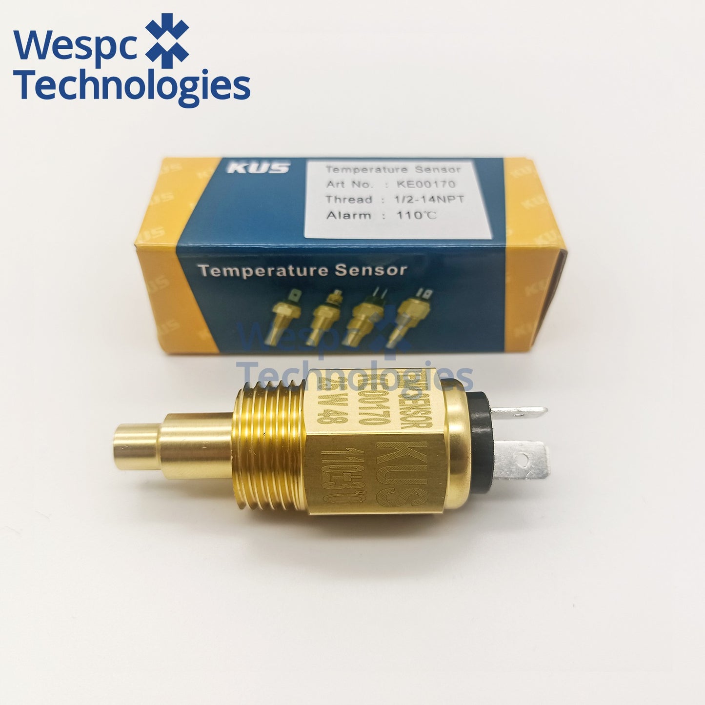 Original Kus KE00170 Water Temperature Sensor 1/2-14NPT with Alarm 110℃