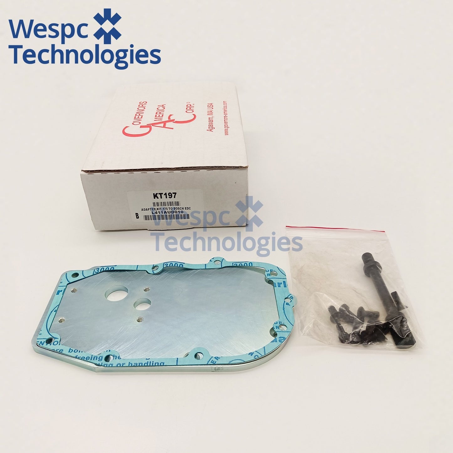 Original KT197 175 Series EDC Governor Mounting Plate Linkage Gasket Hardware