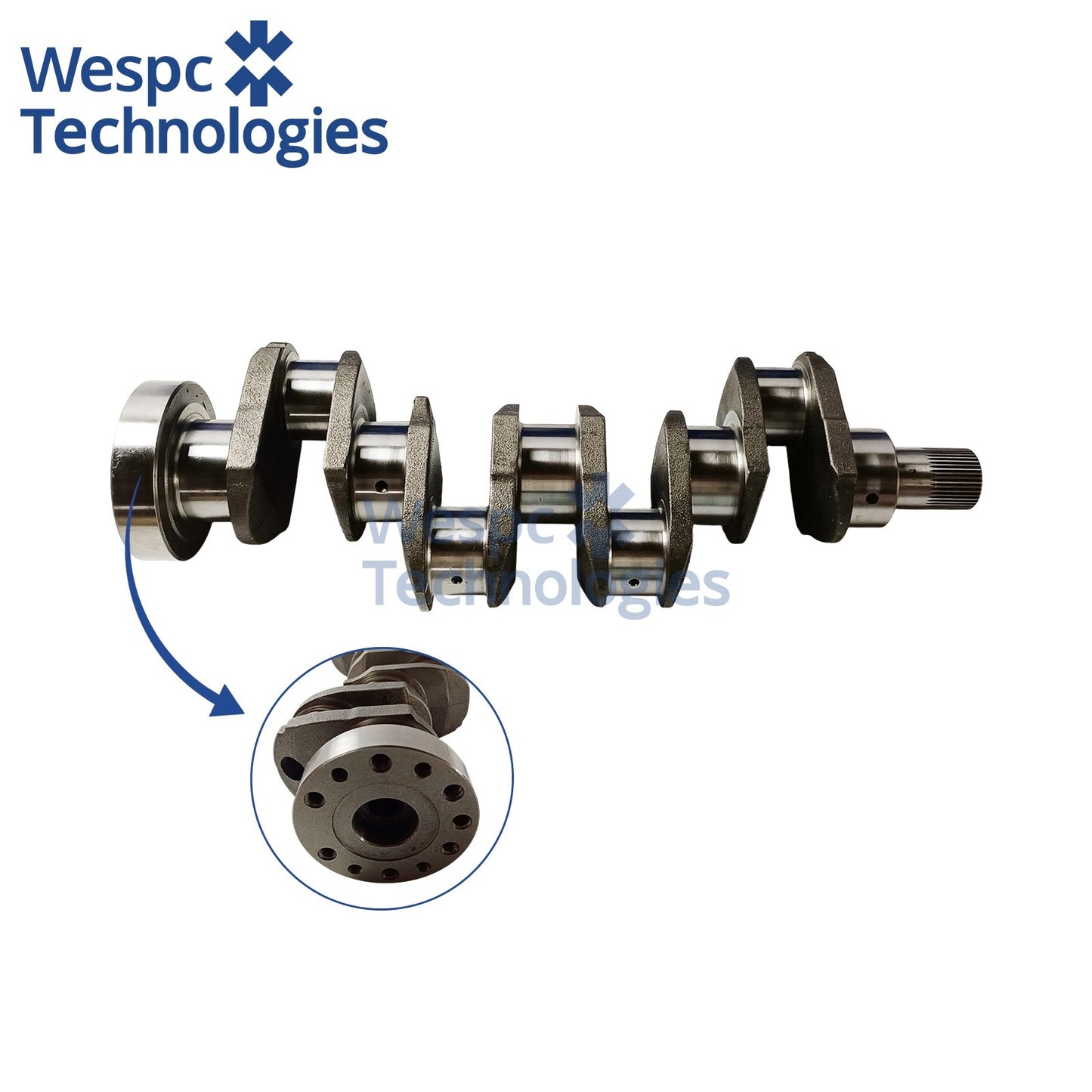 ZZ90081 Engine Crankshaft Diesel Engine Crank Shaft Replacement Part 1Pcs Fits Perkins A4.236 A4.248 1004-40 Diesel Engine