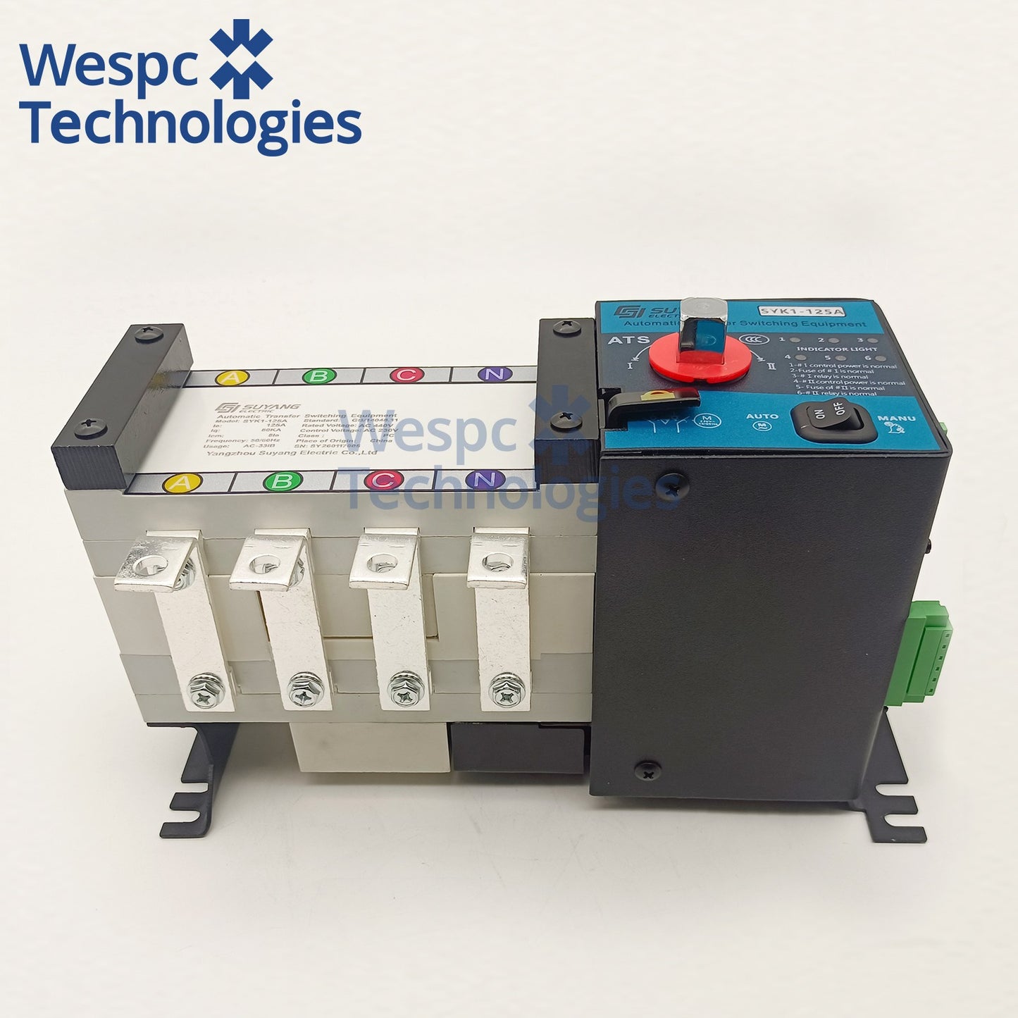 SYK1-125A/4P Dual Power Transfer Controller Automatic Switching Module