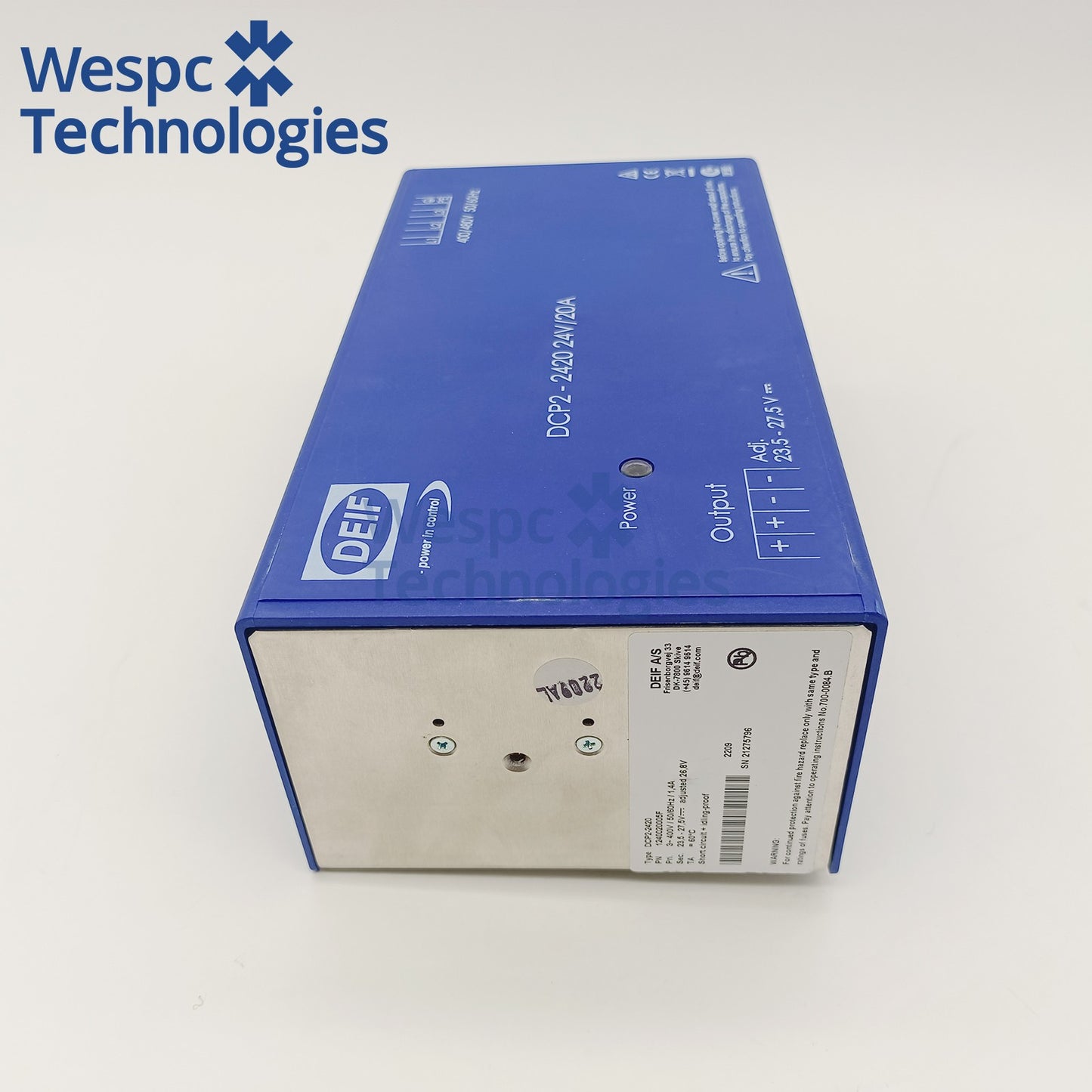 Original DEIF DCP2-2420 24V 20A Switch Mode Battery Charger DC Power Supply