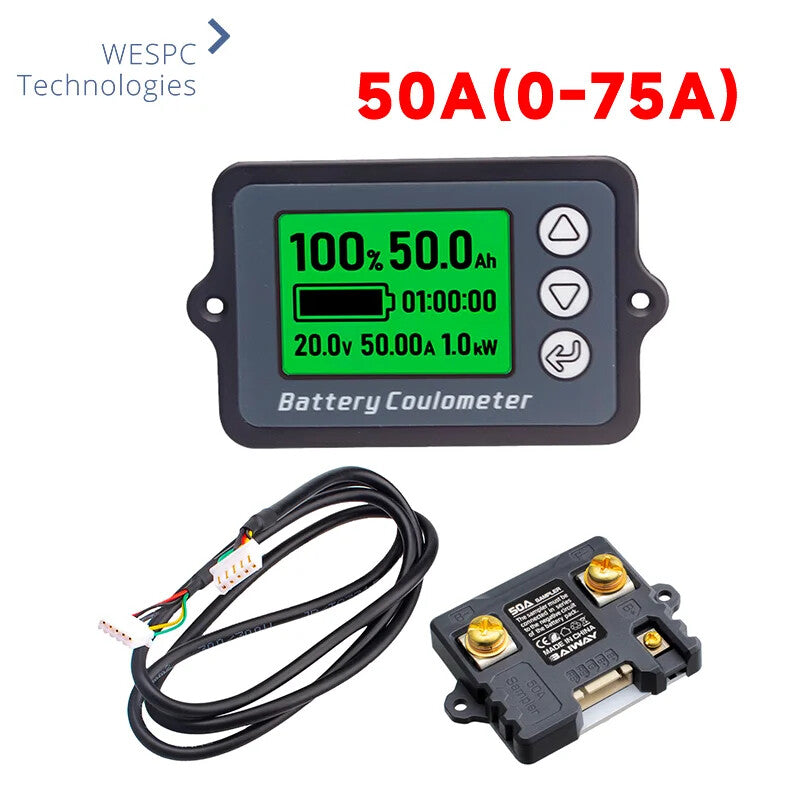 TK15H DC8-120V 50A Battery Coulometer Battery Tester Coulometer Voltmeter