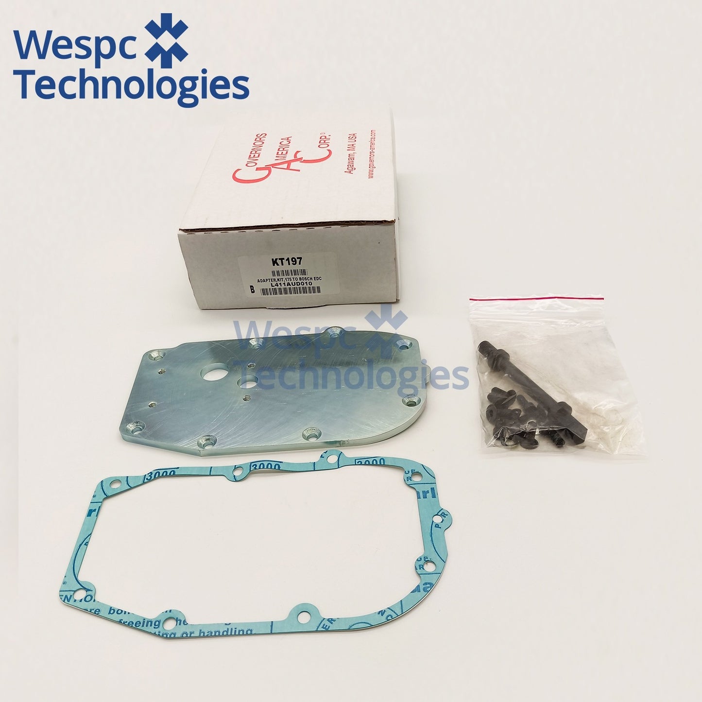 Original KT197 175 Series EDC Governor Mounting Plate Linkage Gasket Hardware
