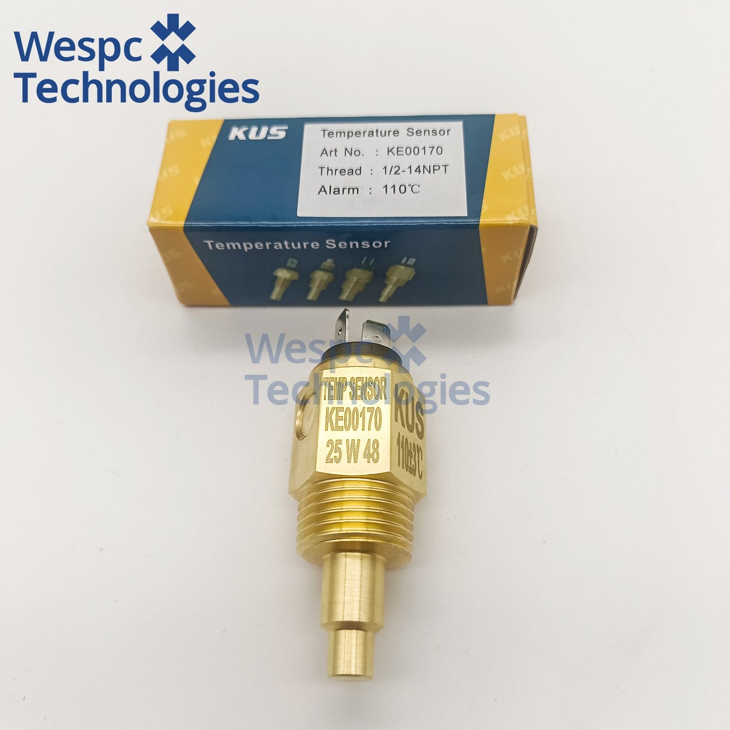Original Kus KE00170 Water Temperature Sensor 1/2-14NPT with Alarm 110℃