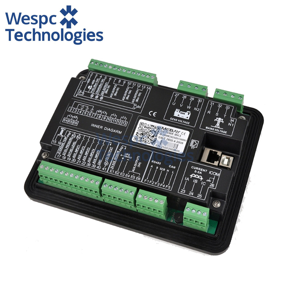 Original Mebay DC70MR MK3 Low Temperature Diesel Genset Controller Auto Start Control Panel