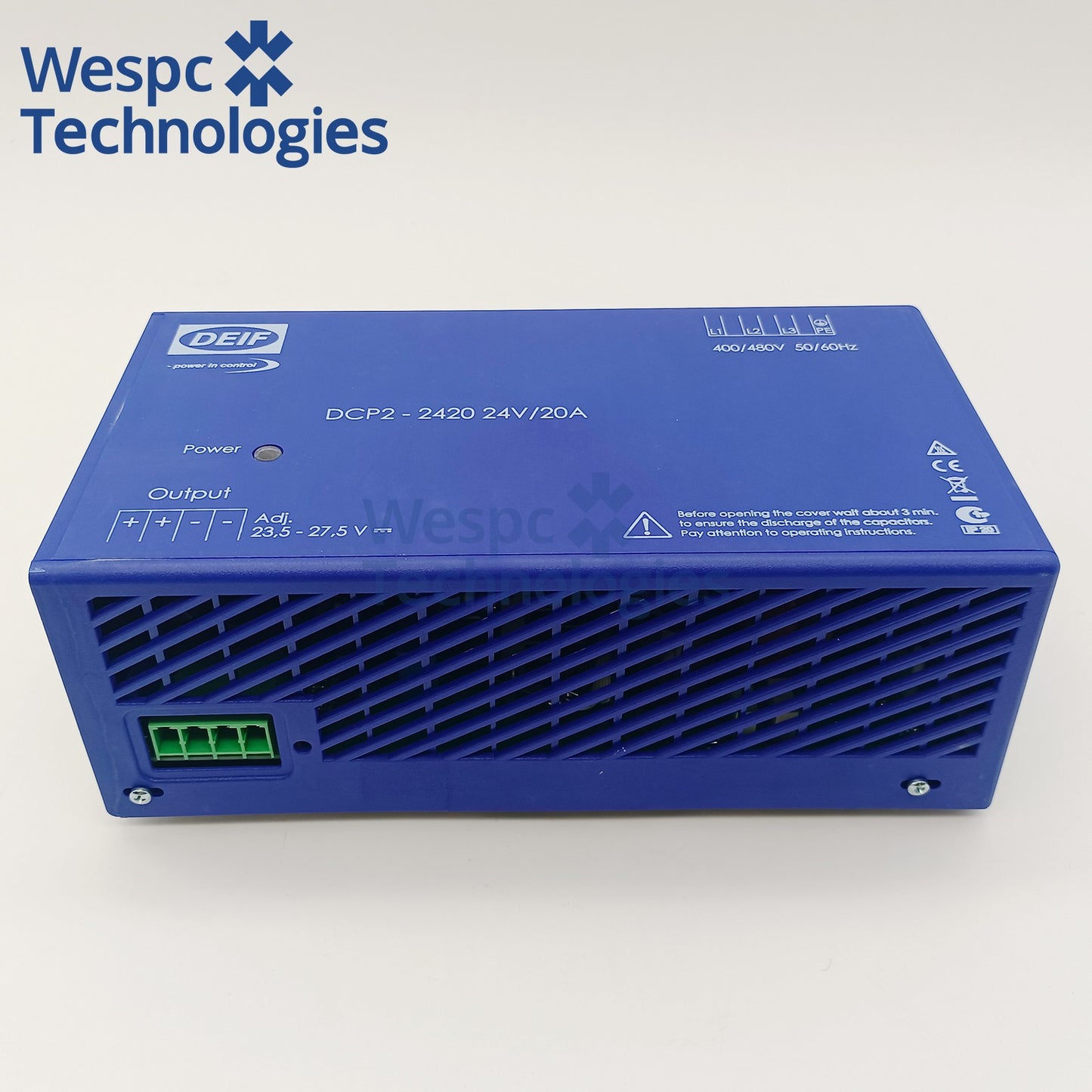 Original DEIF DCP2-2420 24V 20A Switch Mode Battery Charger DC Power Supply