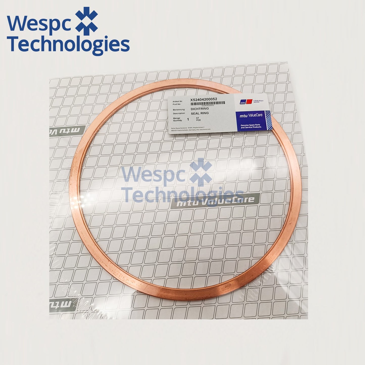 Original X52404200052 FKM Viton O Ring Seal Replace 52404200052 For MTU 2000 4000 Series Marine Generator Diesel Engine