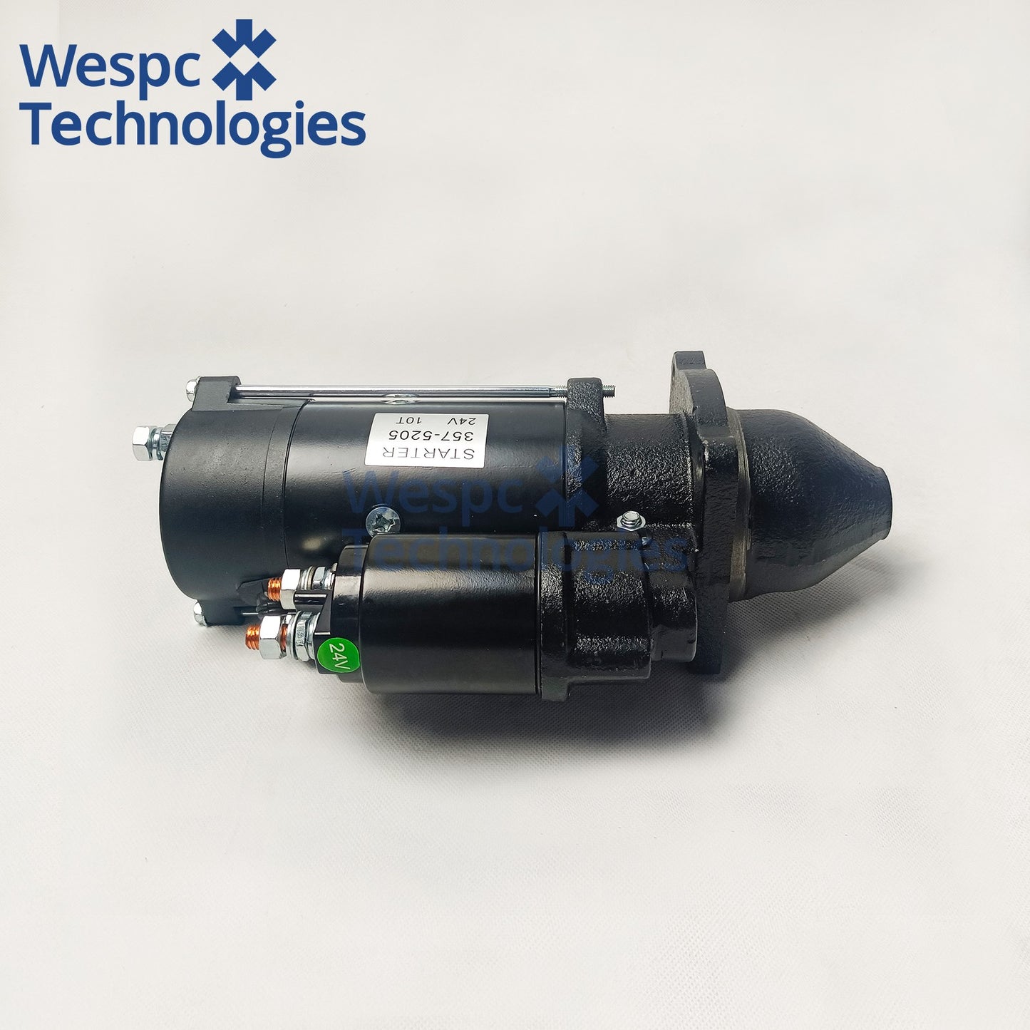 357-5205 24V Heavy Duty Starter Motor 10 Teeth Replacement for Caterpillar Excavator and Diesel 1104D 1106D C4.4 C7.1 Engine