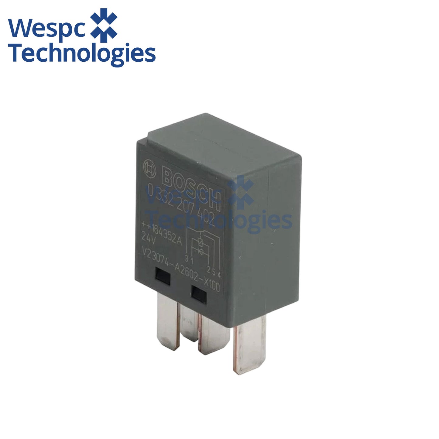 Original Bosch 0332207402 5 Pin SPDT Black Cube Micro Relay 24V DC 10A NO 10A NC Automotive Relay