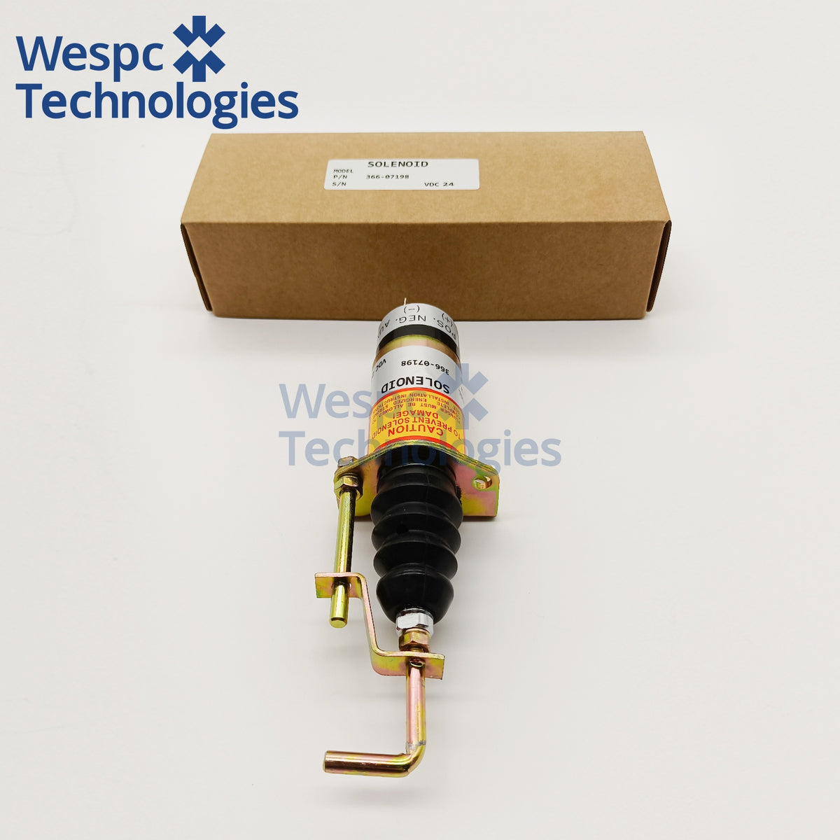 WESPC 366-07198 Fuel Shut Off Solenoid Valve 24V Fits Diesel Engine