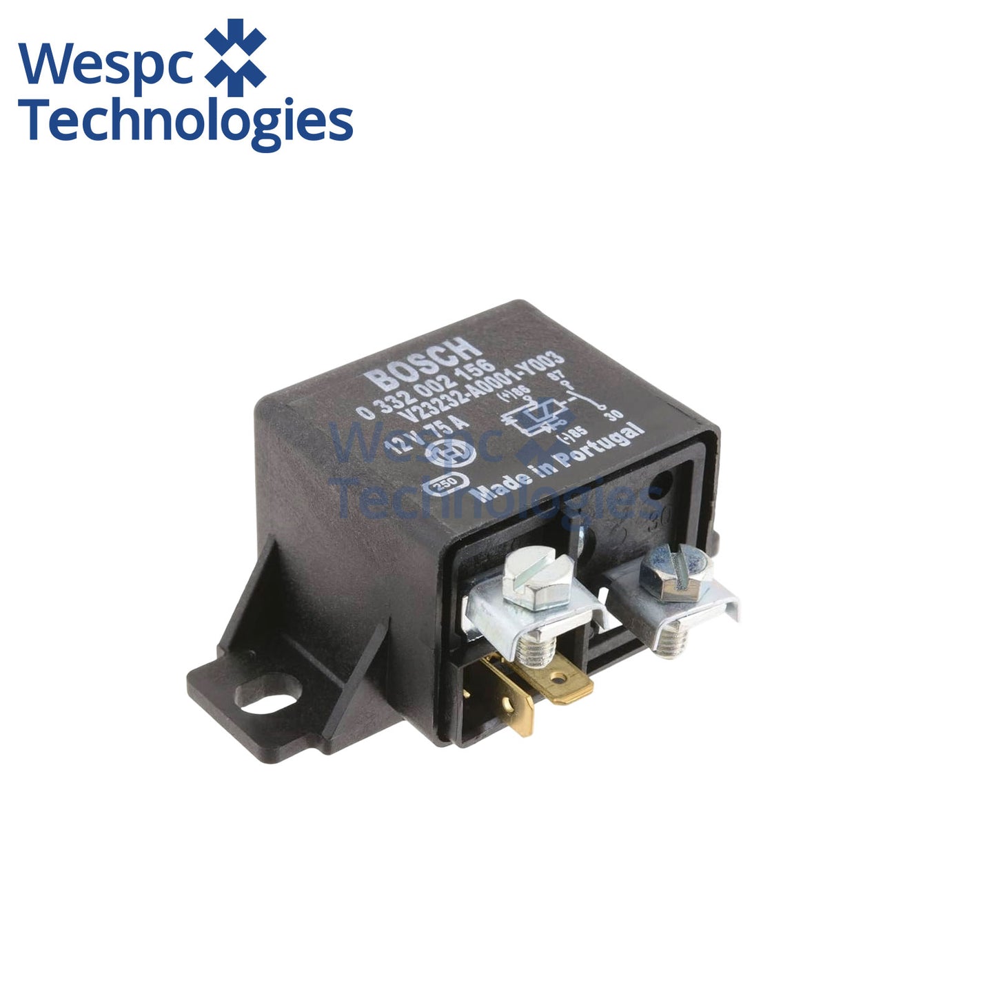 Original Bosch 0332002156 Heavy Duty Power Relay 12V DC 75A SPST Normally Open 4 Terminal
