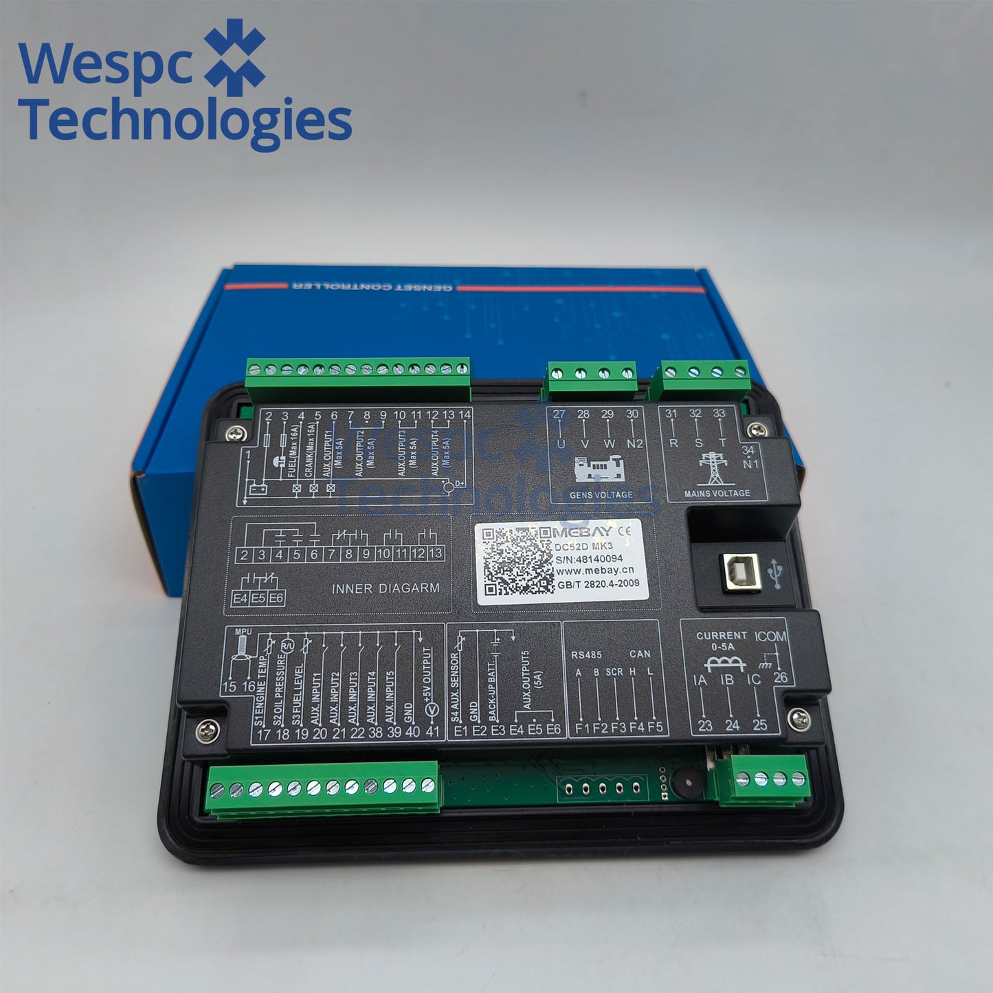 Mebay Original DC50D DC52D MK3 diesel generator set controller AMF Control Panel