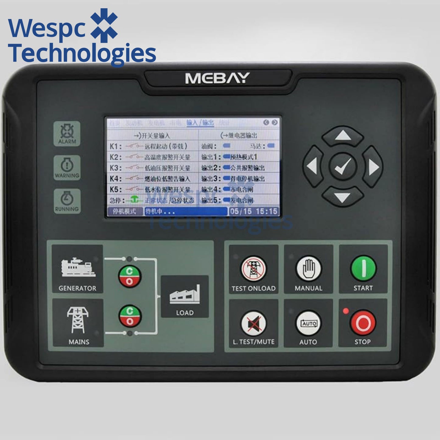Original Mebay DC80DR MK3 Start Stop Diesel Generator Controller Module RS485 Monitoring