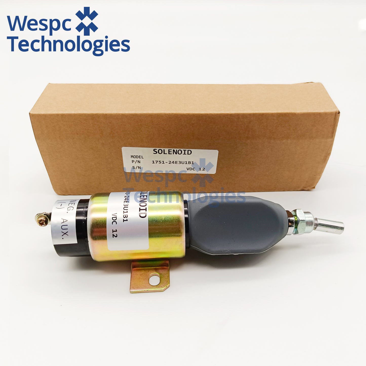 1751-24E3U1B1 Diesel Fuel Shutoff Solenoid Valve 24V Replace SA-3844 Fuel Stop Solenoid for Diesel Engine Generator