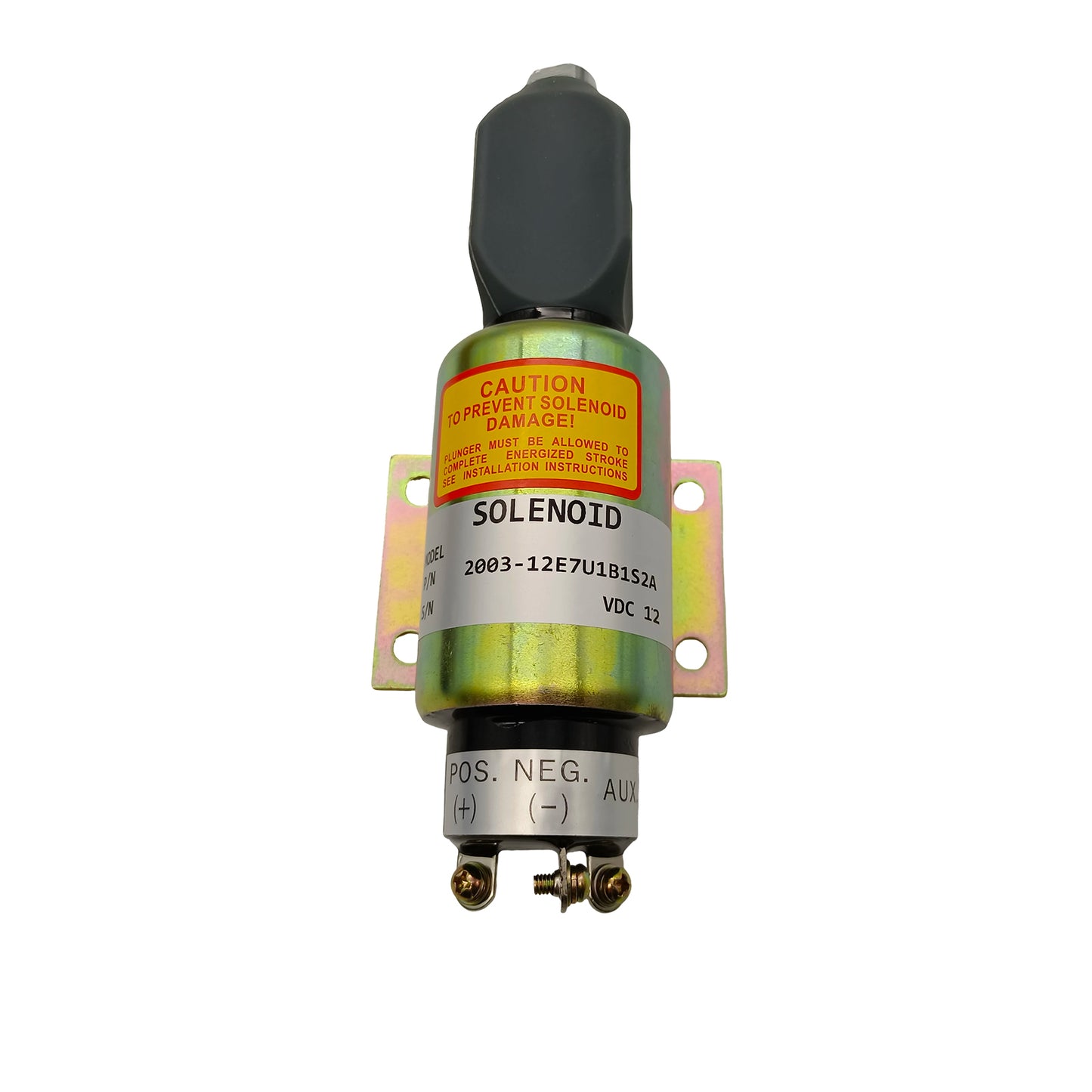 2003-12E7U1B1S2A 12V Fuel Shutoff Solenoid Valve Replace SA-4275 Woodward 2000 Series Diesel Engine Stop Solenoid