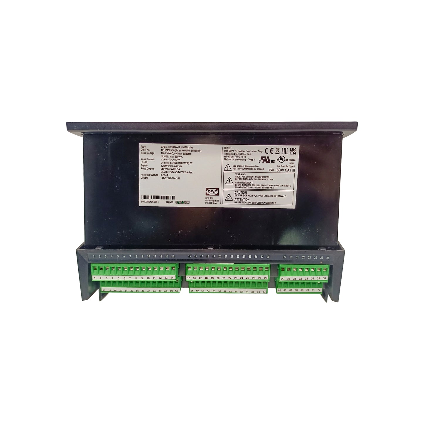 Genuine DEIF GPC-3 Hydro Diesel Generator Set Control Panel Spare Parts