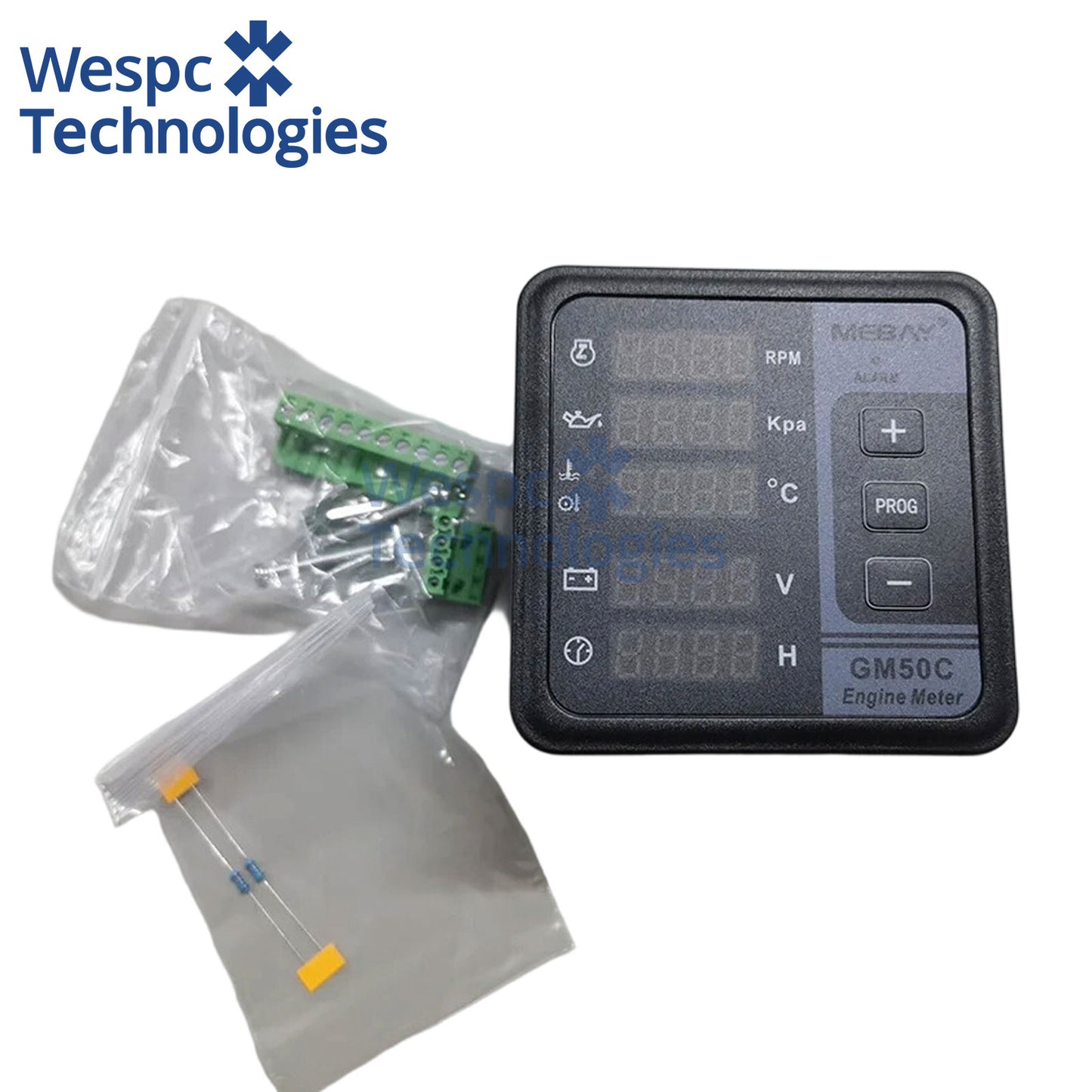 Original Mebay Genuine GM50C Generator Digital Multifunction Meter Engine Battery Voltage