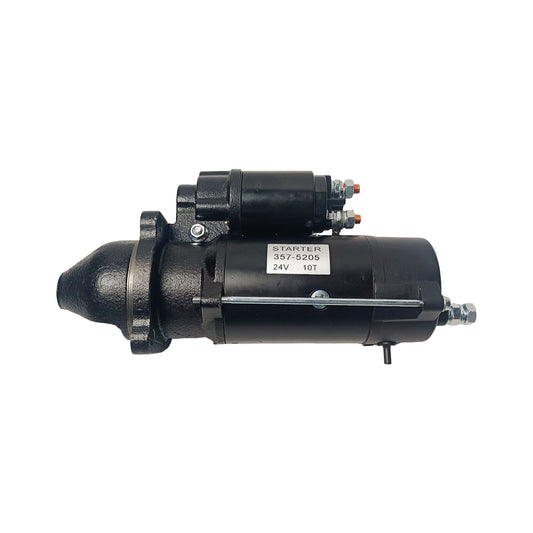 357-5205 24V Heavy Duty Starter Motor 10 Teeth Replacement for Caterpillar Excavator and Diesel 1104D 1106D C4.4 C7.1 Engine