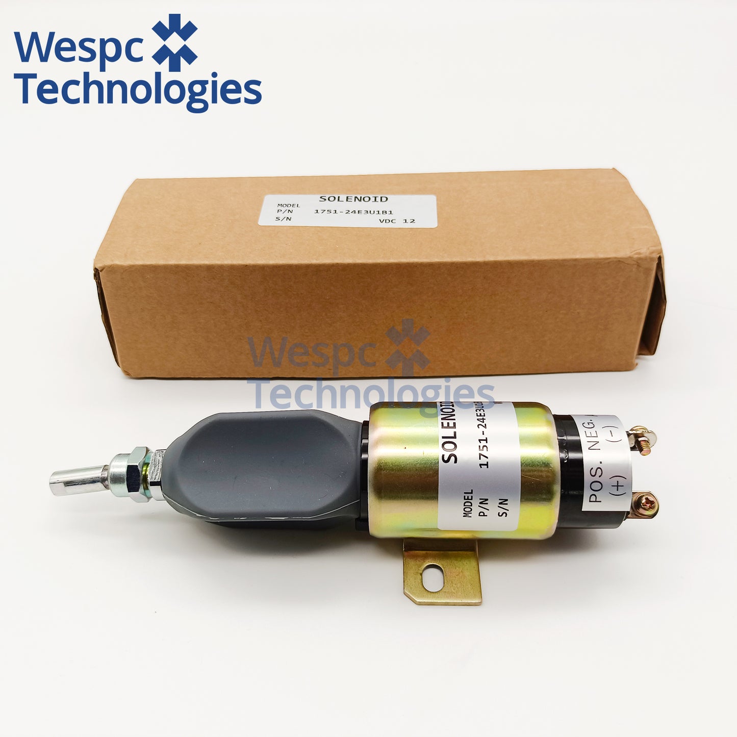 1751-24E3U1B1 Diesel Fuel Shutoff Solenoid Valve 24V Replace SA-3844 Fuel Stop Solenoid for Diesel Engine Generator