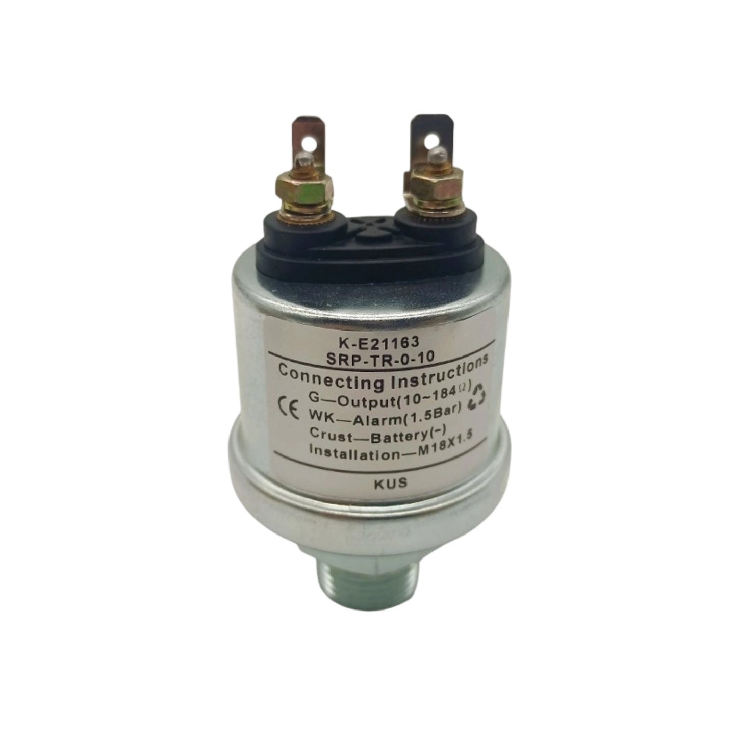 Original KUS KE21163 Mechanical Oil Pressure Sensor 1.5Bar M18×1.5 Metric Thick Thread Dual M4 Screw Terminal with Alarm