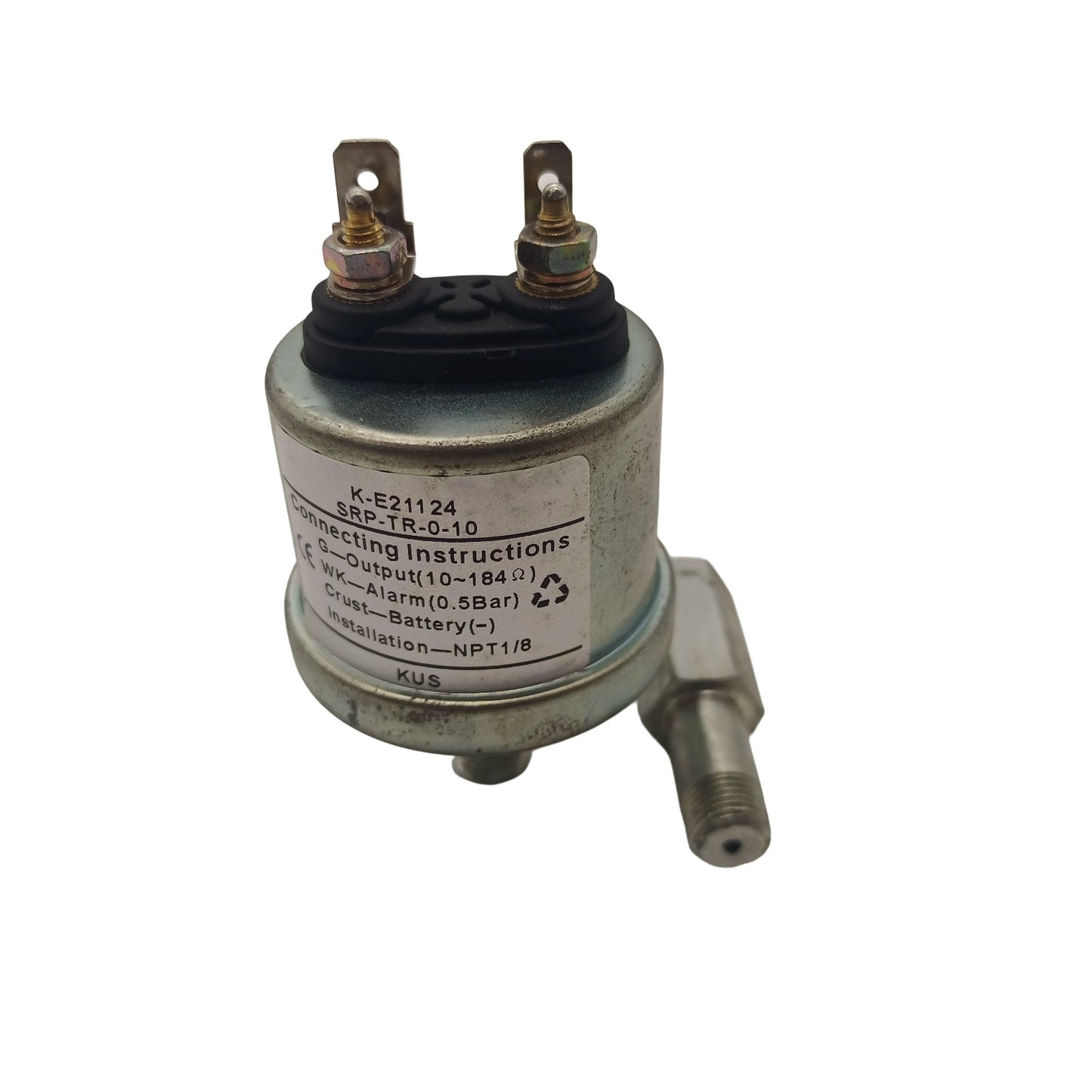 Original KUS KE21124 Oil Pressure Sensor Engine Mechanical 0-10 Bar NPT 1/8 M14×1.5 Metric Thread Dual M4 Terminal 10-184Ω